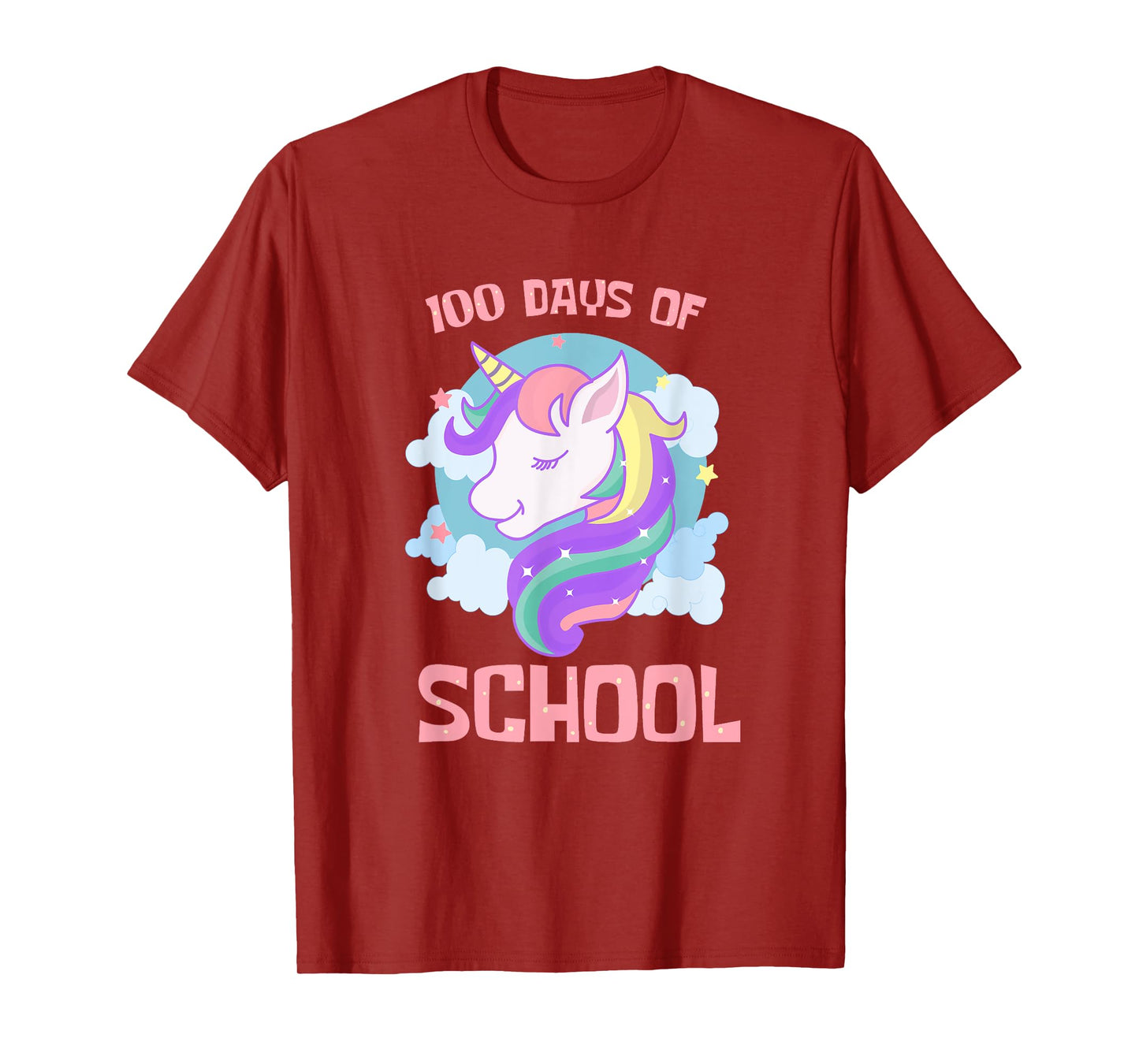 Unicorn 100 Days of School Magical 100th Day Girl Student T-Shirt