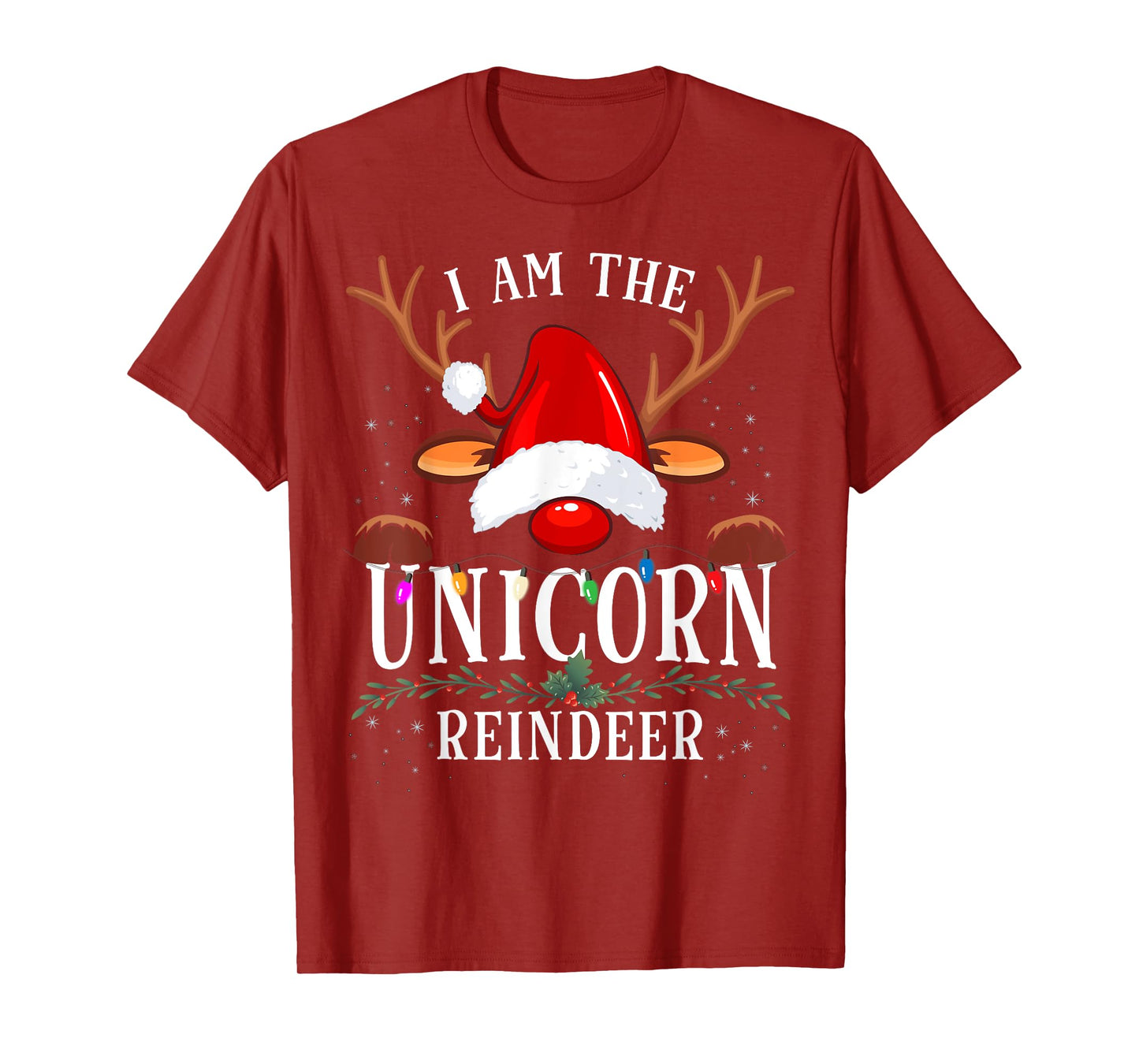I Am The Unicorn Reindeer Christmas Family T-Shirt