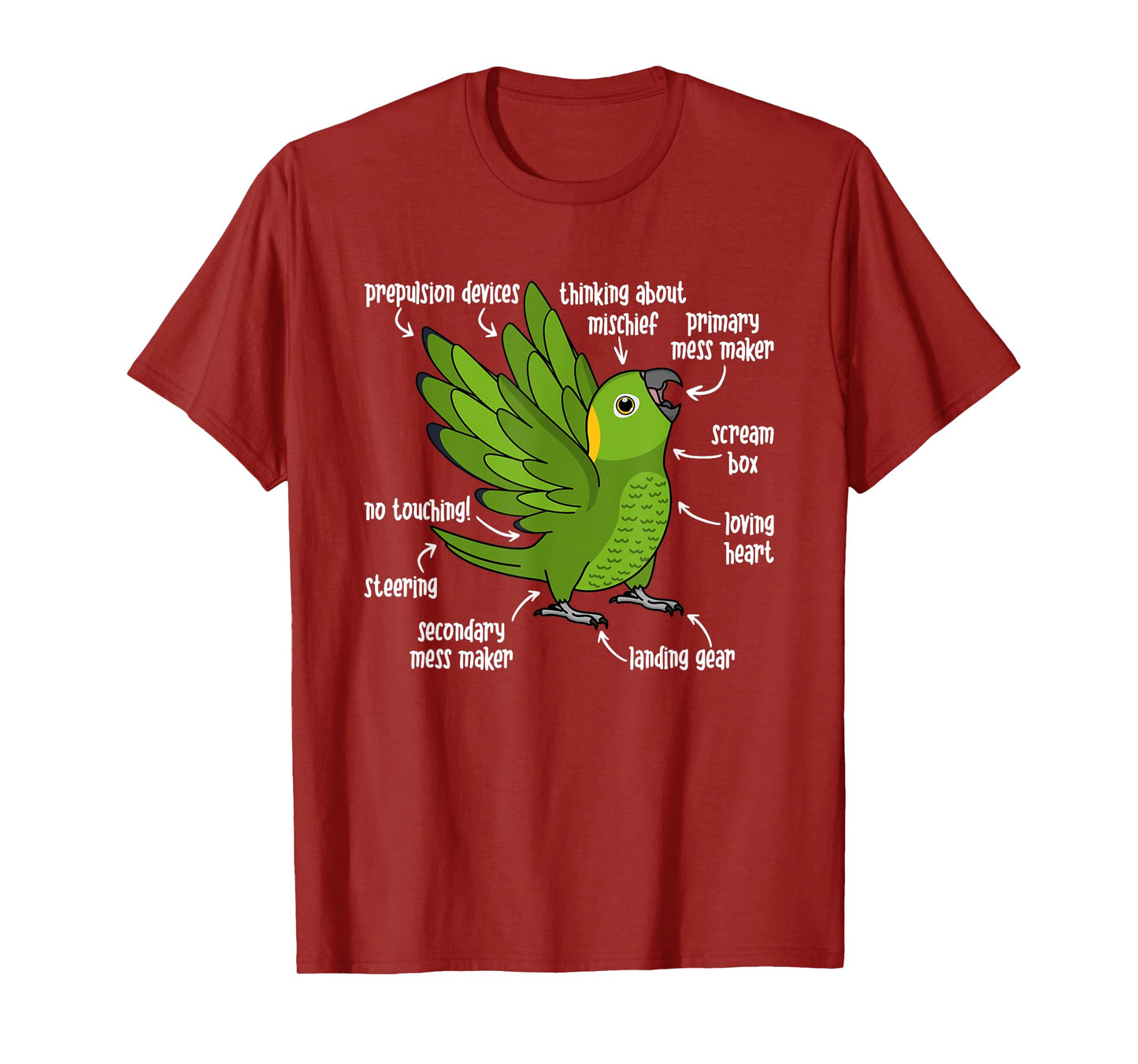 Parrot Anatomy I Yellow-naped Amazon T-Shirt