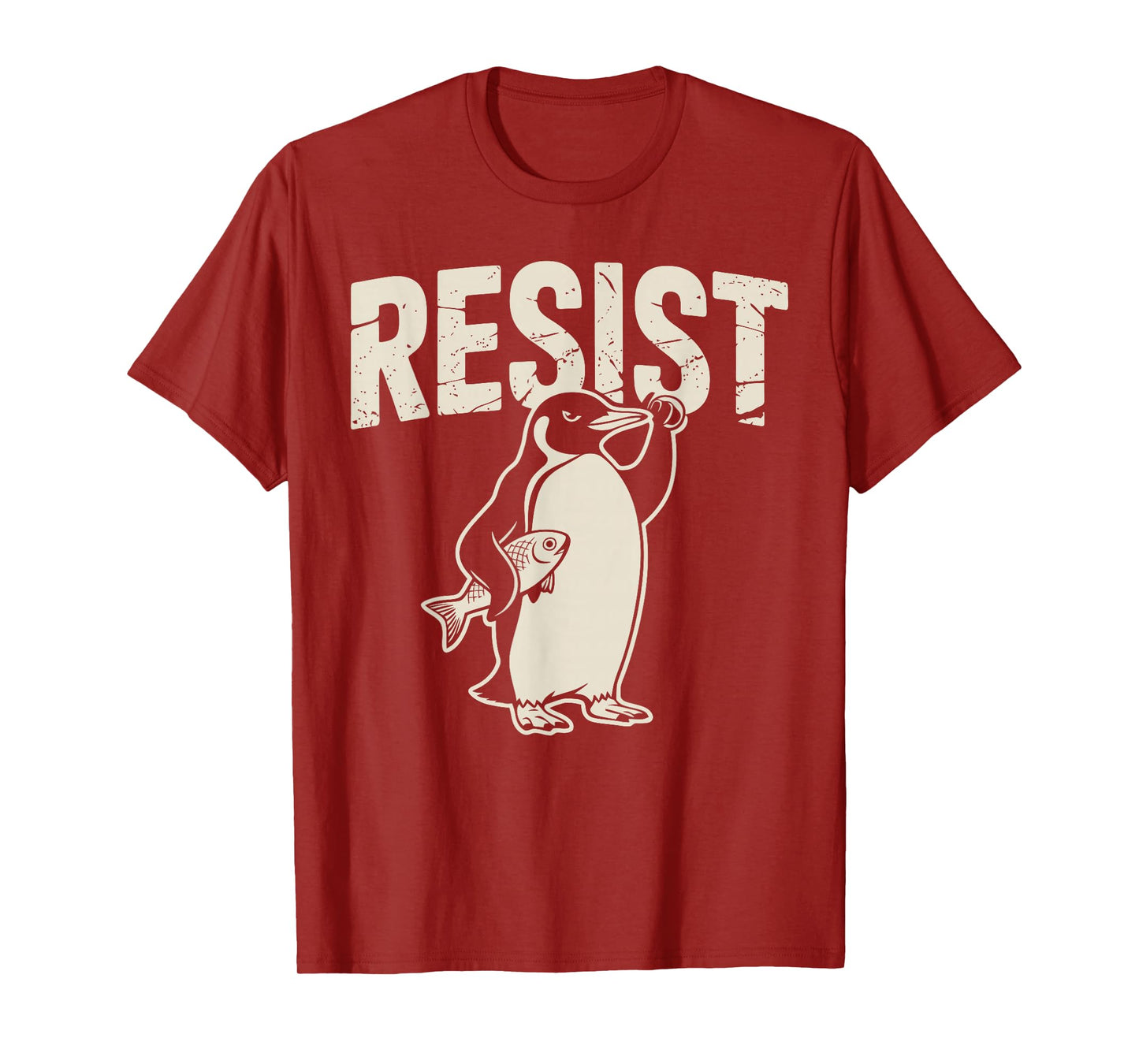 Resist Penguin Activism Graphic Protest Design T-Shirt