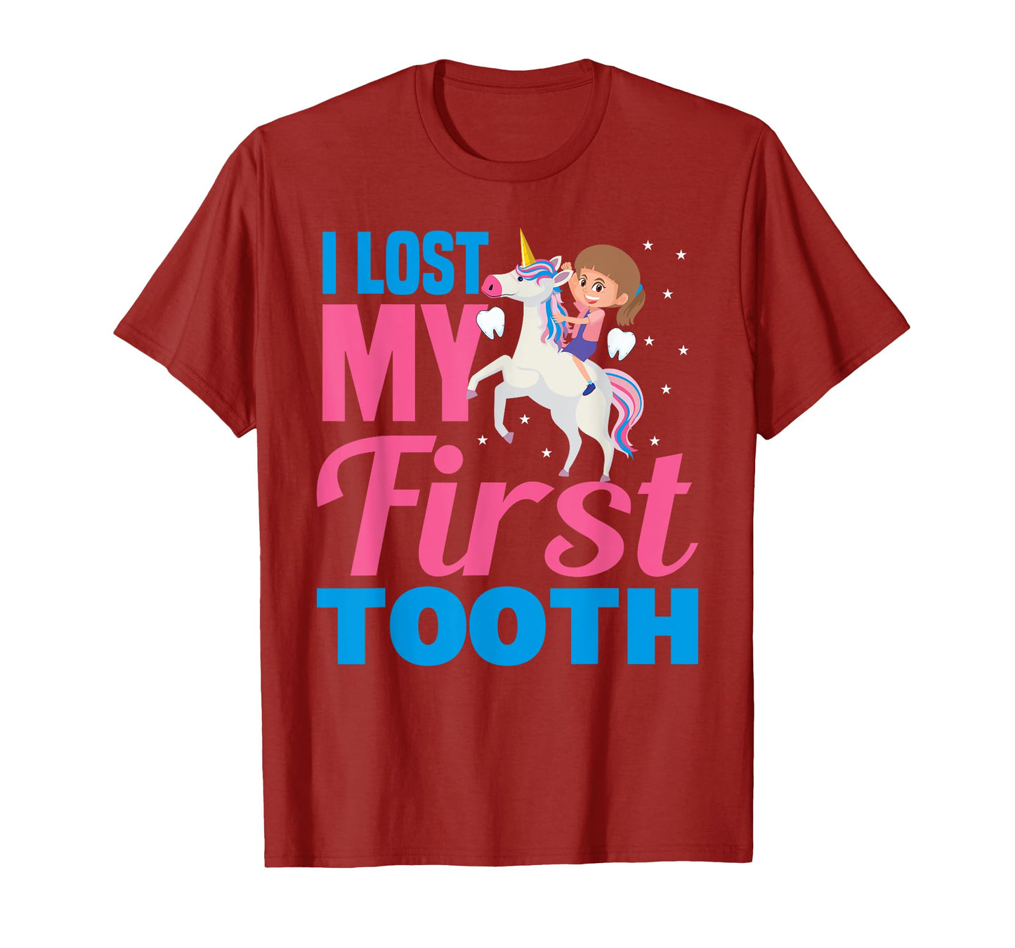 I Lost My First Tooth Unicorn Tooth Fairy Gift Girls T-Shirt