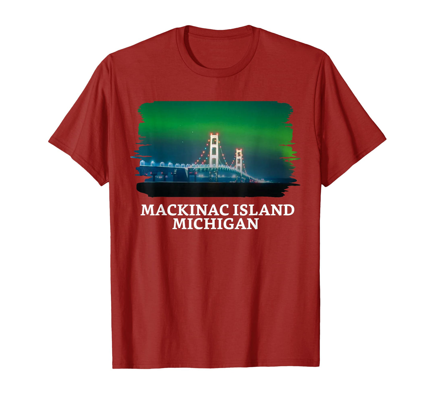 Mackinac Island Bridge Michigan Great Lakes Huron Ferry Trip T-Shirt