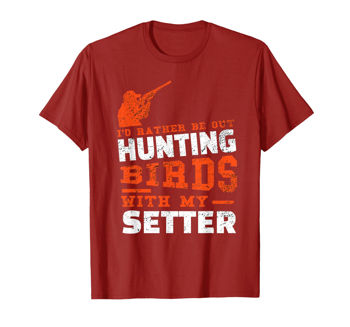 Hunting Birds Setter Dog Hunter T-Shirt for Men