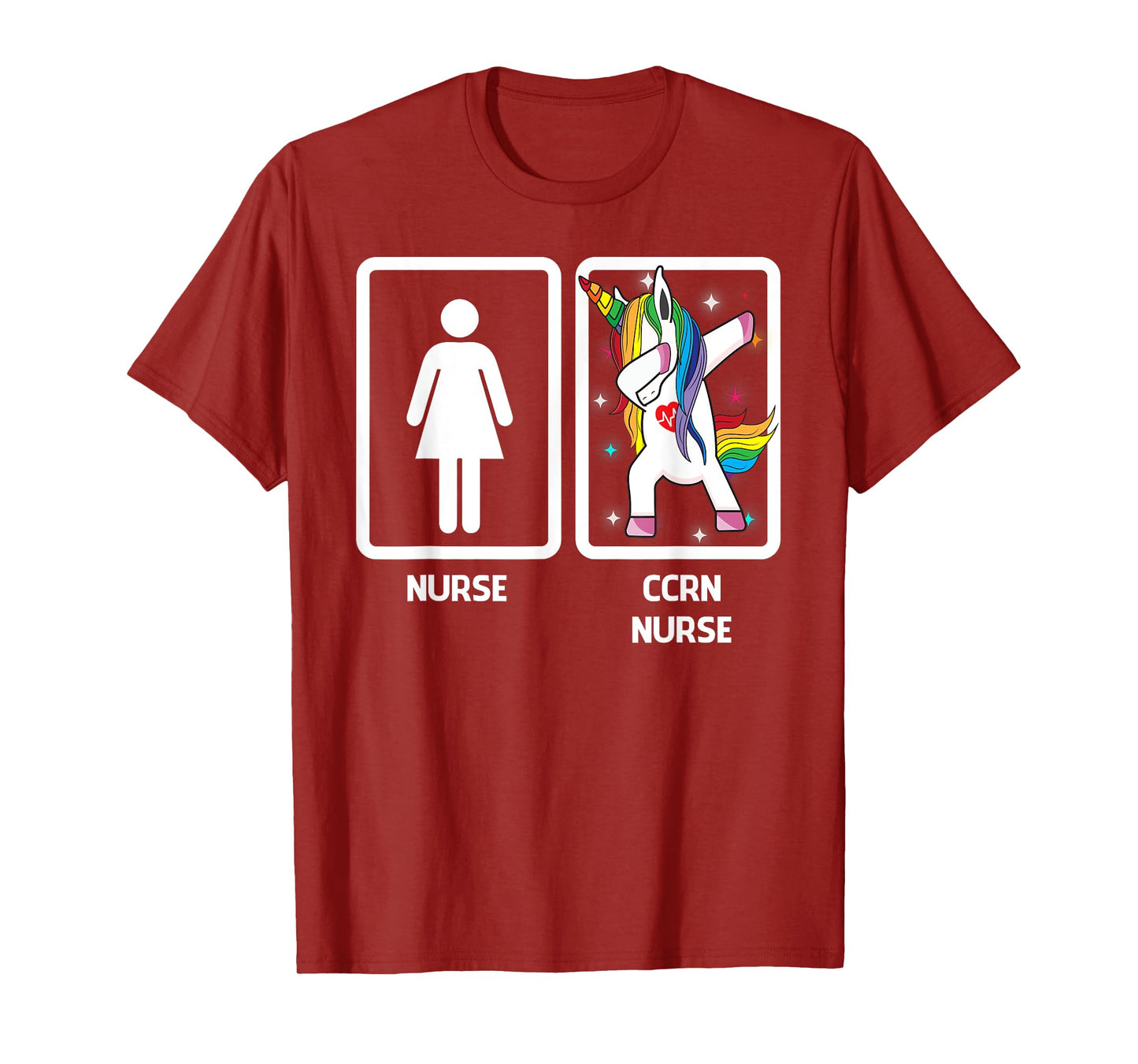 CCRN Nurse Unicorn Dabbing Funny Dabbing CCRN Nurse Gift T-Shirt