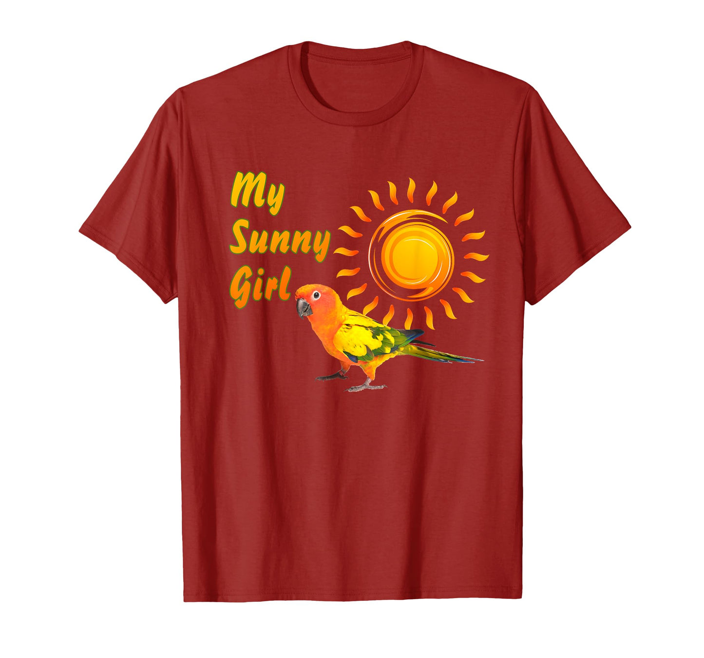 Sun Conure Parrot Sunny Sunshine Girl T-Shirt