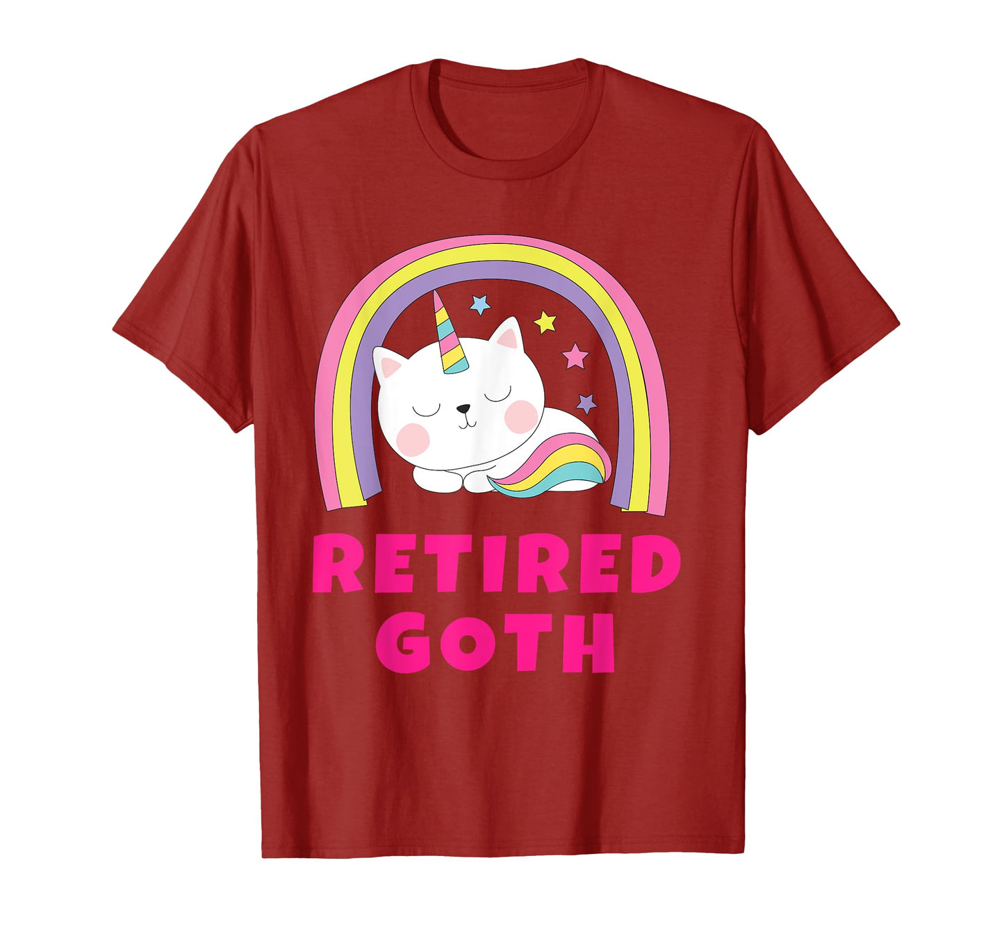 Retired Goth Shirts | Retro Rainbow Funny Sarcastic Ex Goth T-Shirt