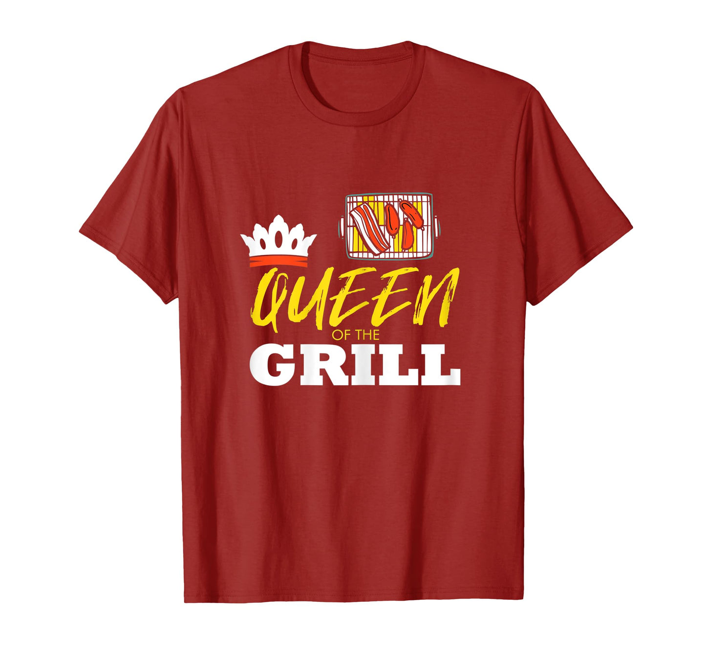Womens Queen Of The Grill Meat Smoker BBQ Grilling Pitmaster Womens T-Shirt