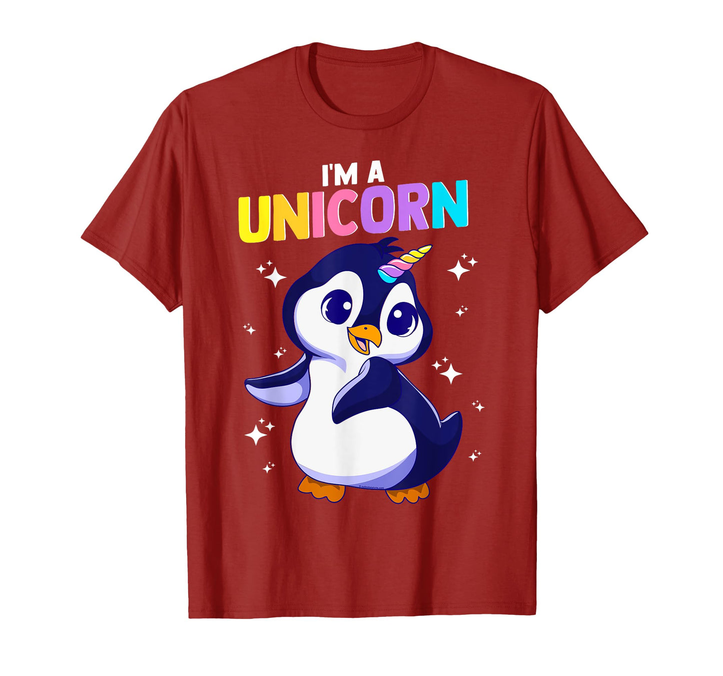 I'm a Unicorn Happy Penguin with Unicorn Horn Funny Kawaii T-Shirt