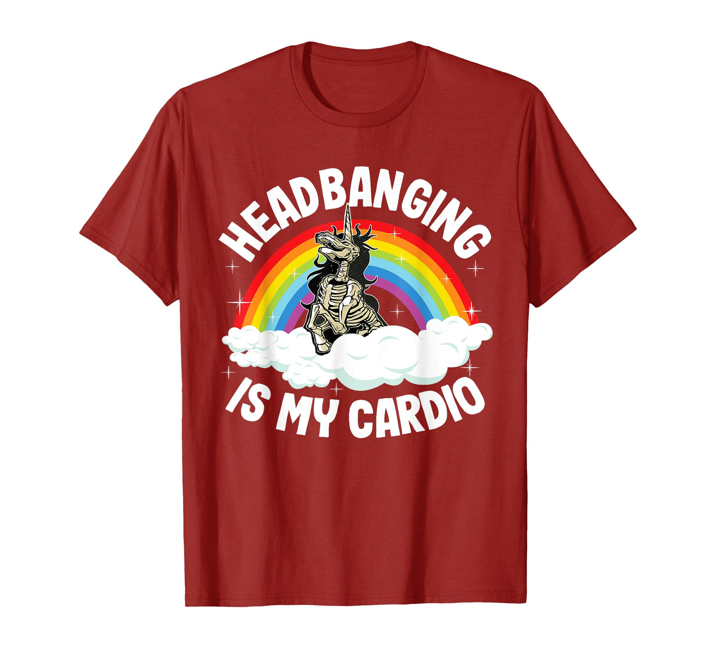 Headbanging Is My Cardio Funny Heavy Metal Unicorn T-Shirt