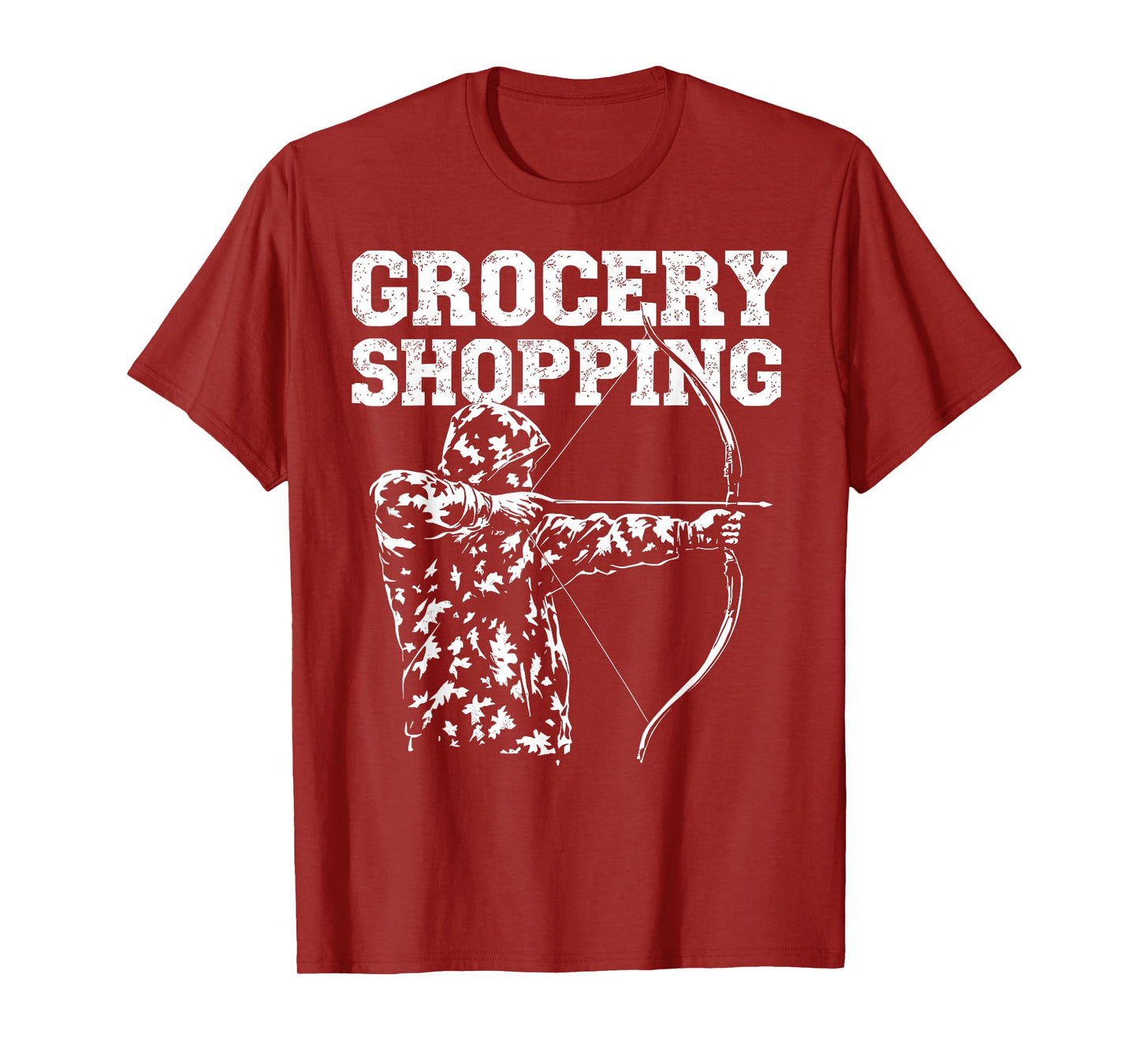 Grocery Shopping Archery Bow Hunting Dad Buck Deer Hunter T-Shirt