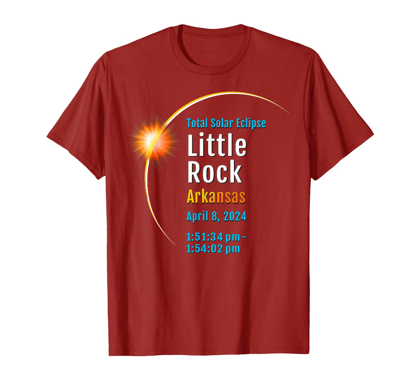 Little Rock Arkansas AR Total Solar Eclipse 2024 1 T-Shirt
