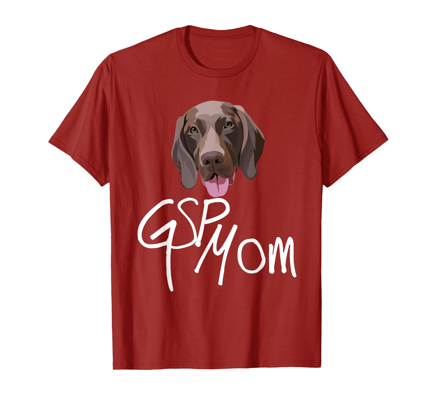 GSP Mom Dog with tongue funny illustration for bird dogs T-Shirt