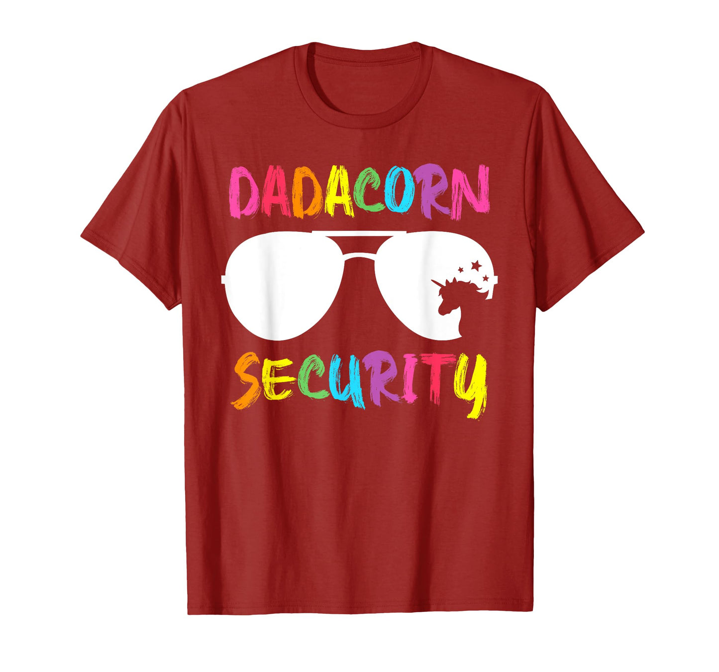 Dadacorn Security Unicorn Dad and Girl Papa Fathers Day Gift T-Shirt