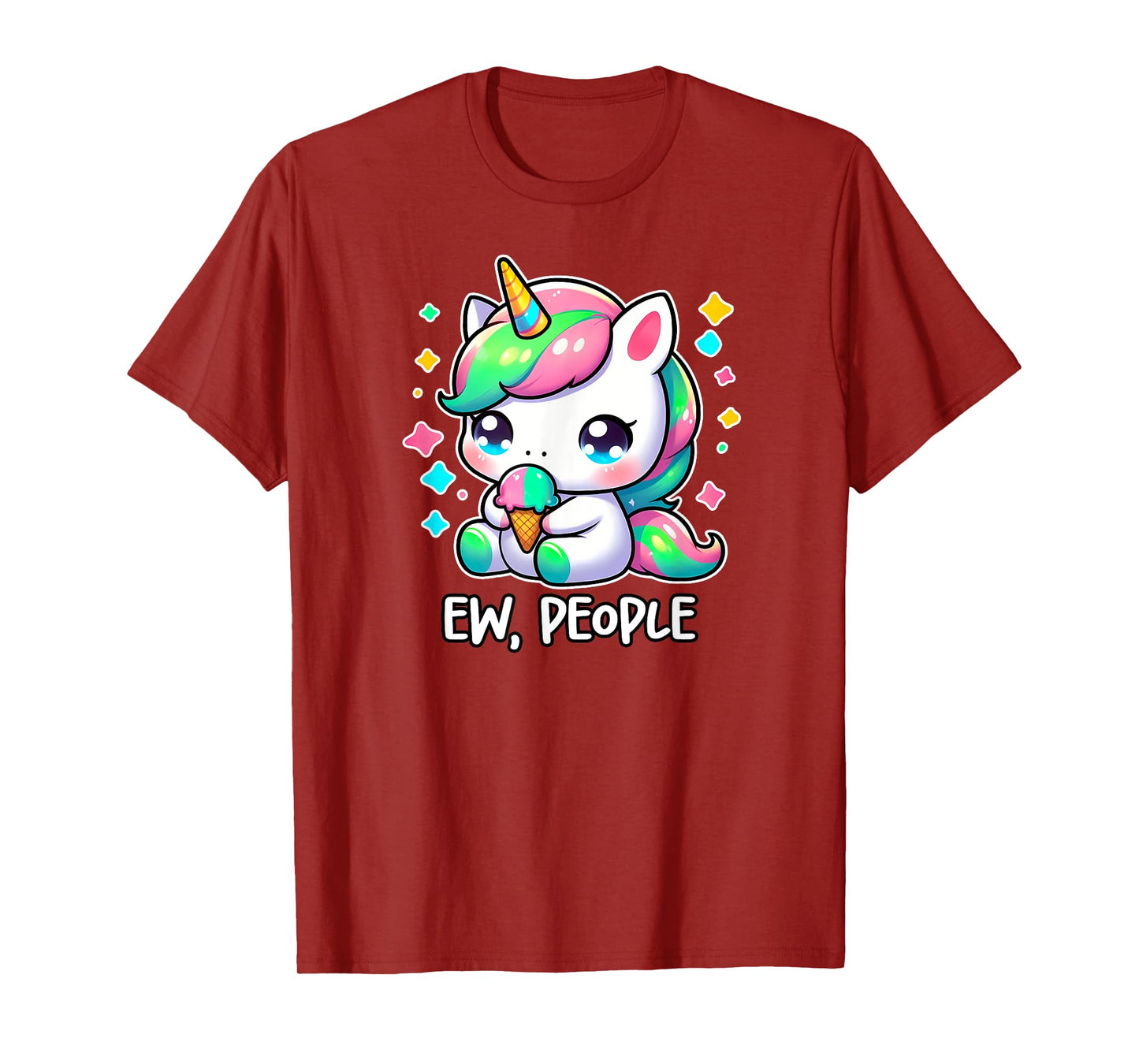 EW, PEOPLE Angry Unicorn Introvert Who Hate People Gifts T-Shirt