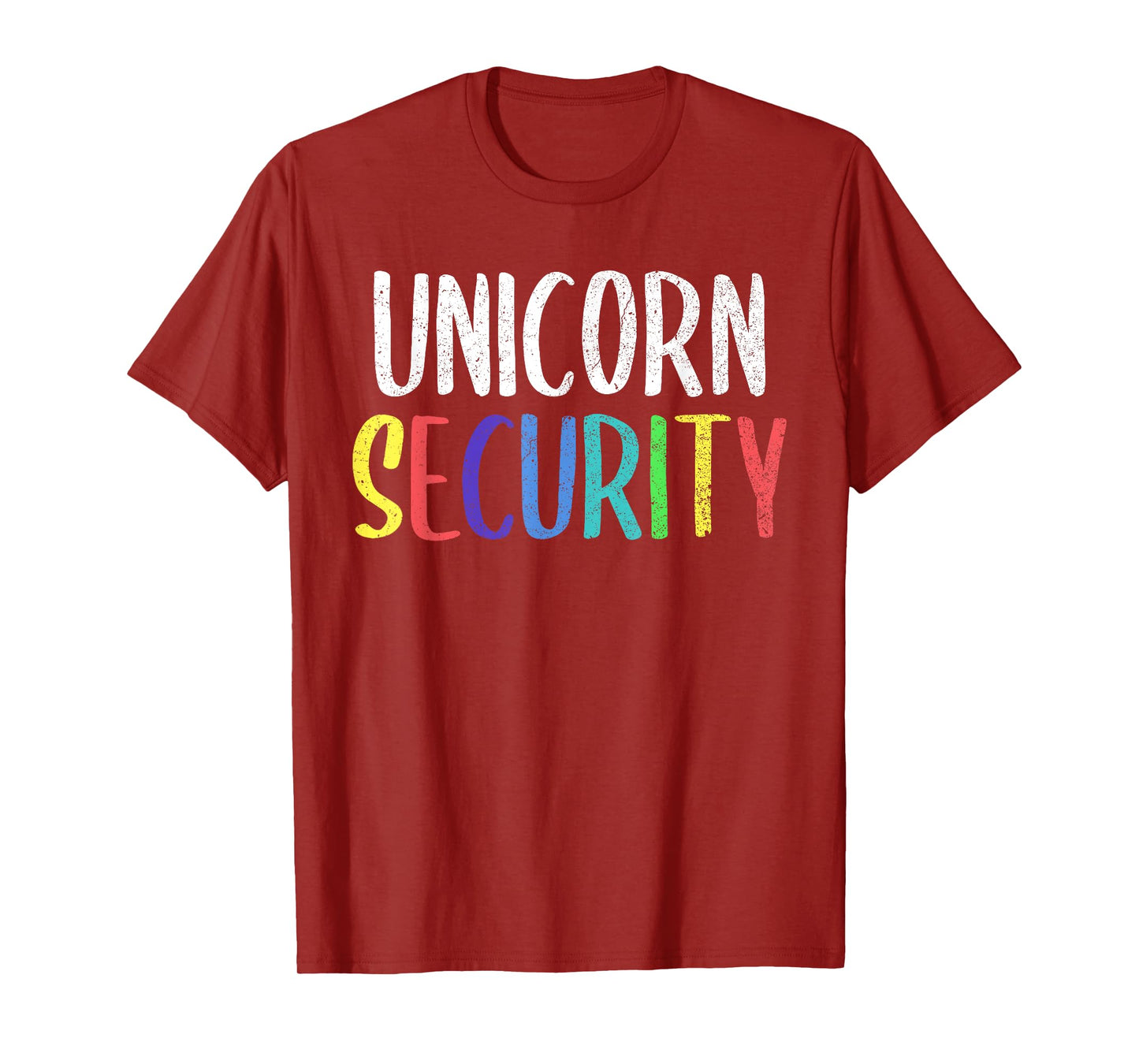 Halloween Dad Mom Daughter Adult Costume, Unicorn Security T-Shirt