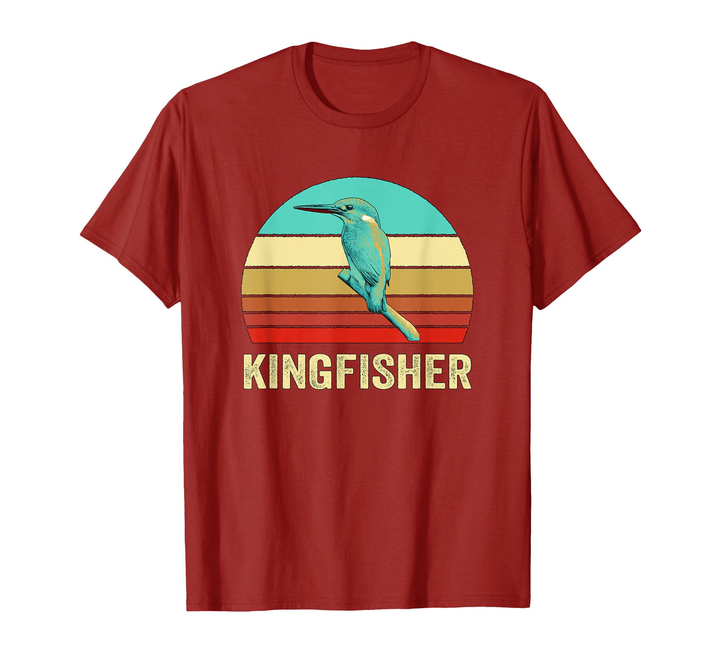 Vintage Retro Style Sunset Kingfisher T-Shirt