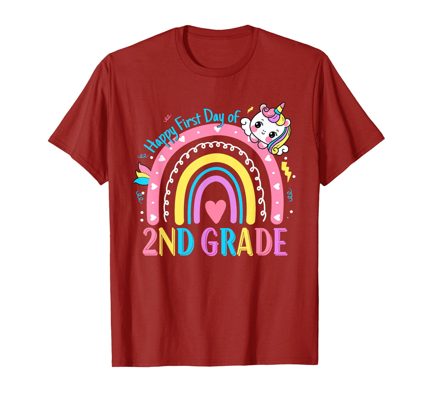 Second Grade First Day to School 2nd Grade Unicorn Girl Kids T-Shirt