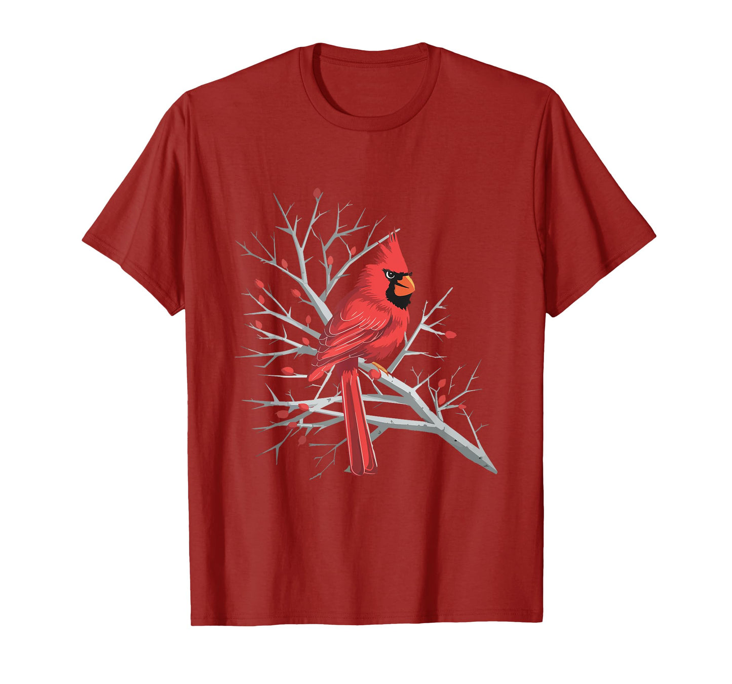 Winter's Watch Red Cardinal Birdwatching Bird Lover Cute T-Shirt
