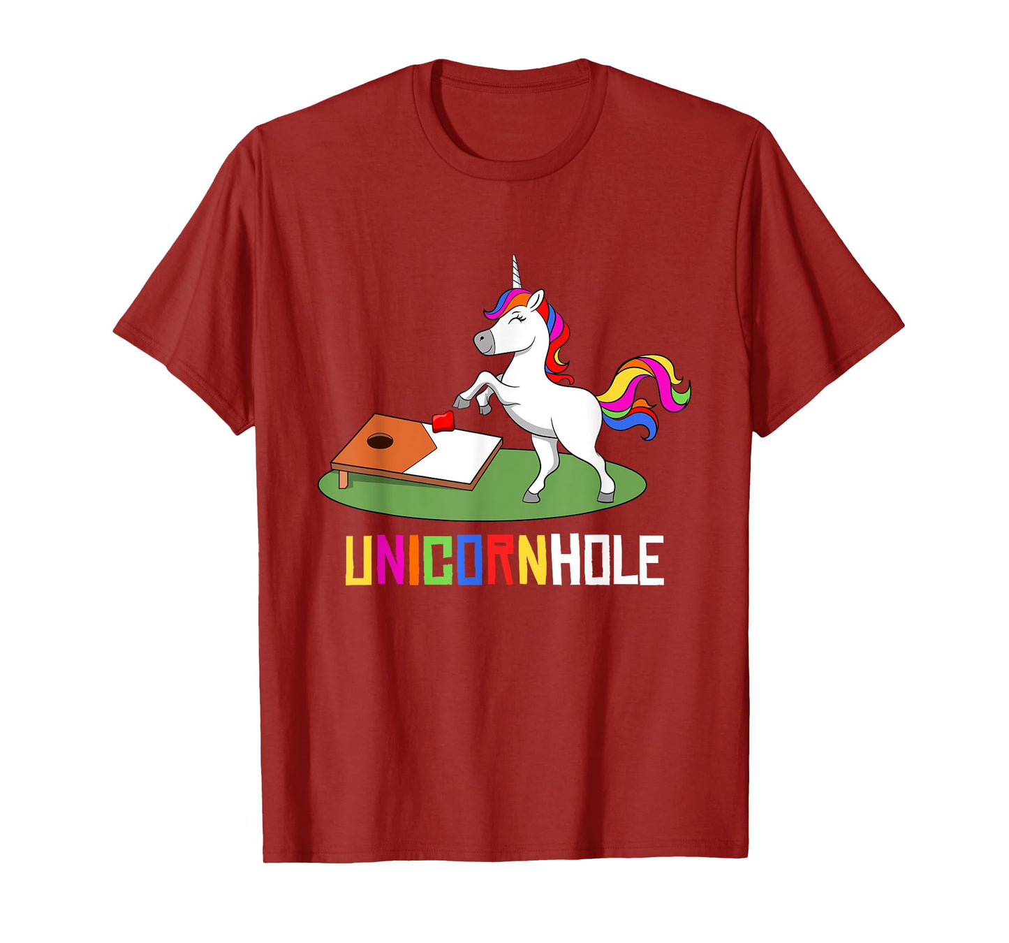 Unicornhole Youth Cornhole Unicorn Women Girl Cornhole T-Shirt