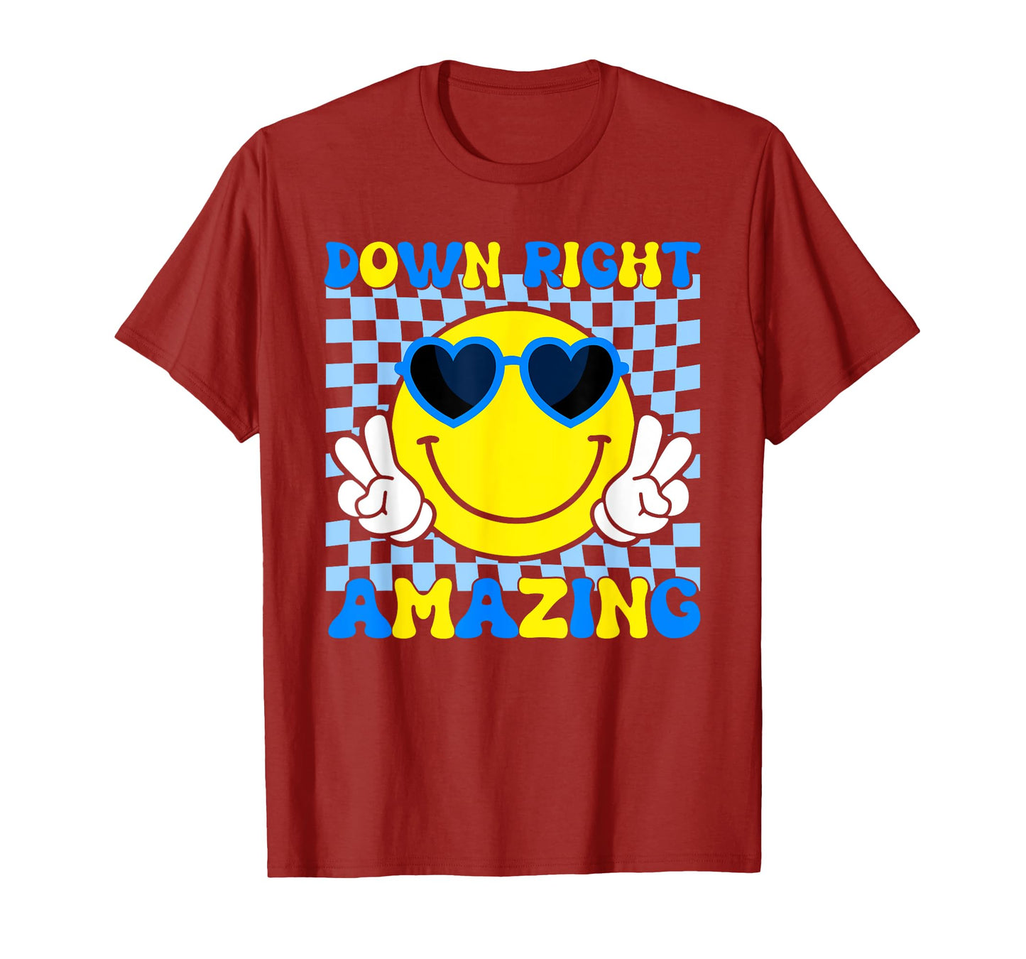 Down Right Amazing Smile Face Down Syndrome Awareness Kids T-Shirt