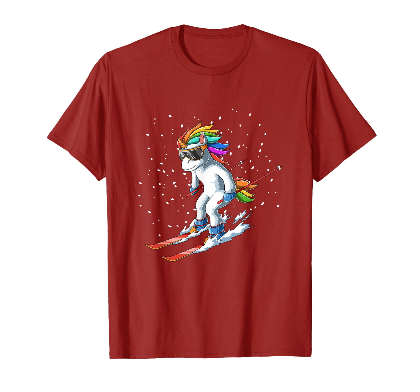 Unicorn on Ski - Funny Ski Gift T-Shirt