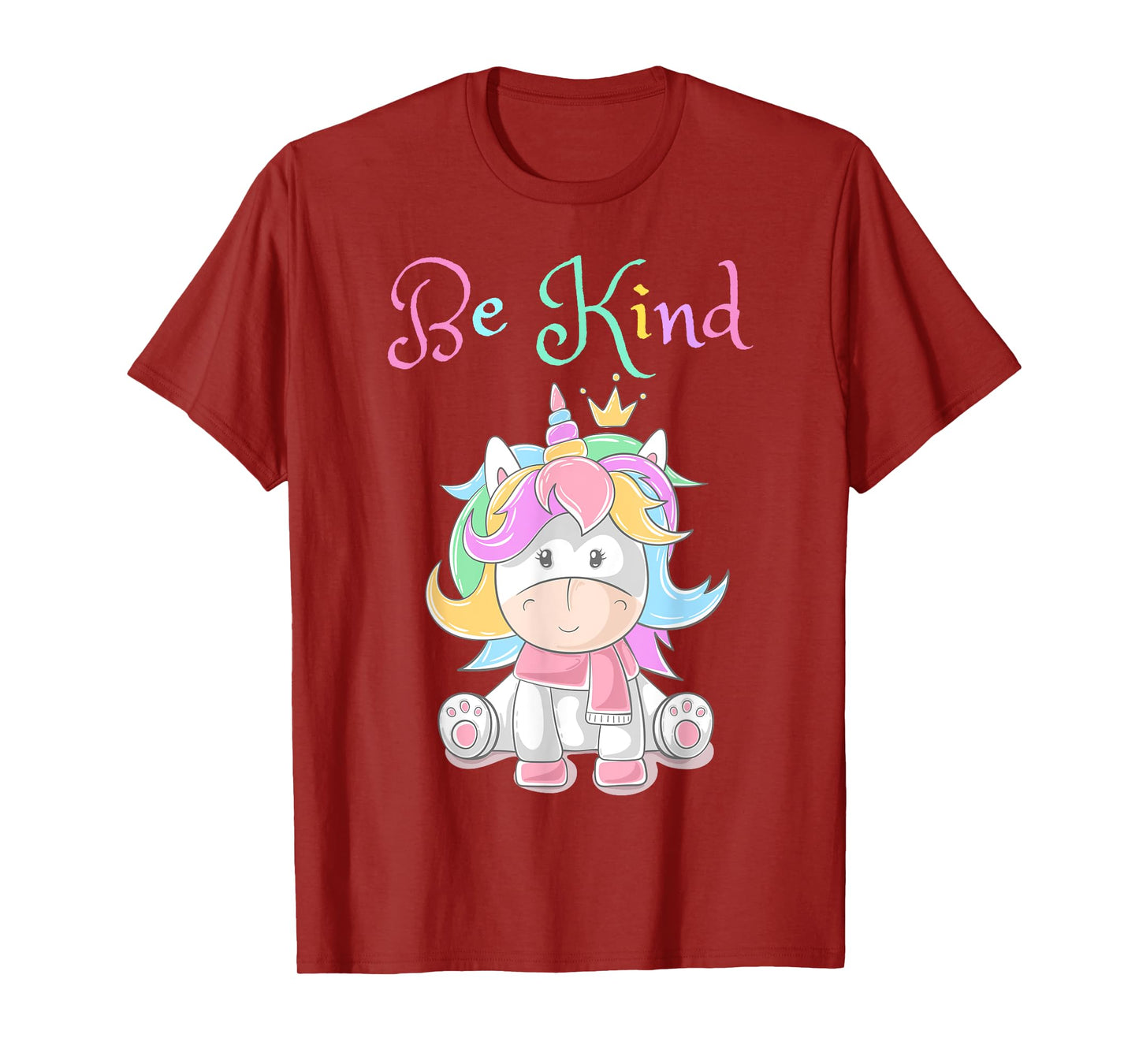 Be Kind Unicorn Shirt for Girls, Rainbow Unicorn Be Kind T-Shirt