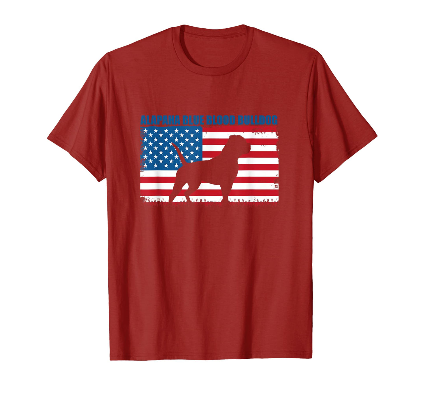 American Flag Alapaha Blue Blood Bulldog T-Shirt