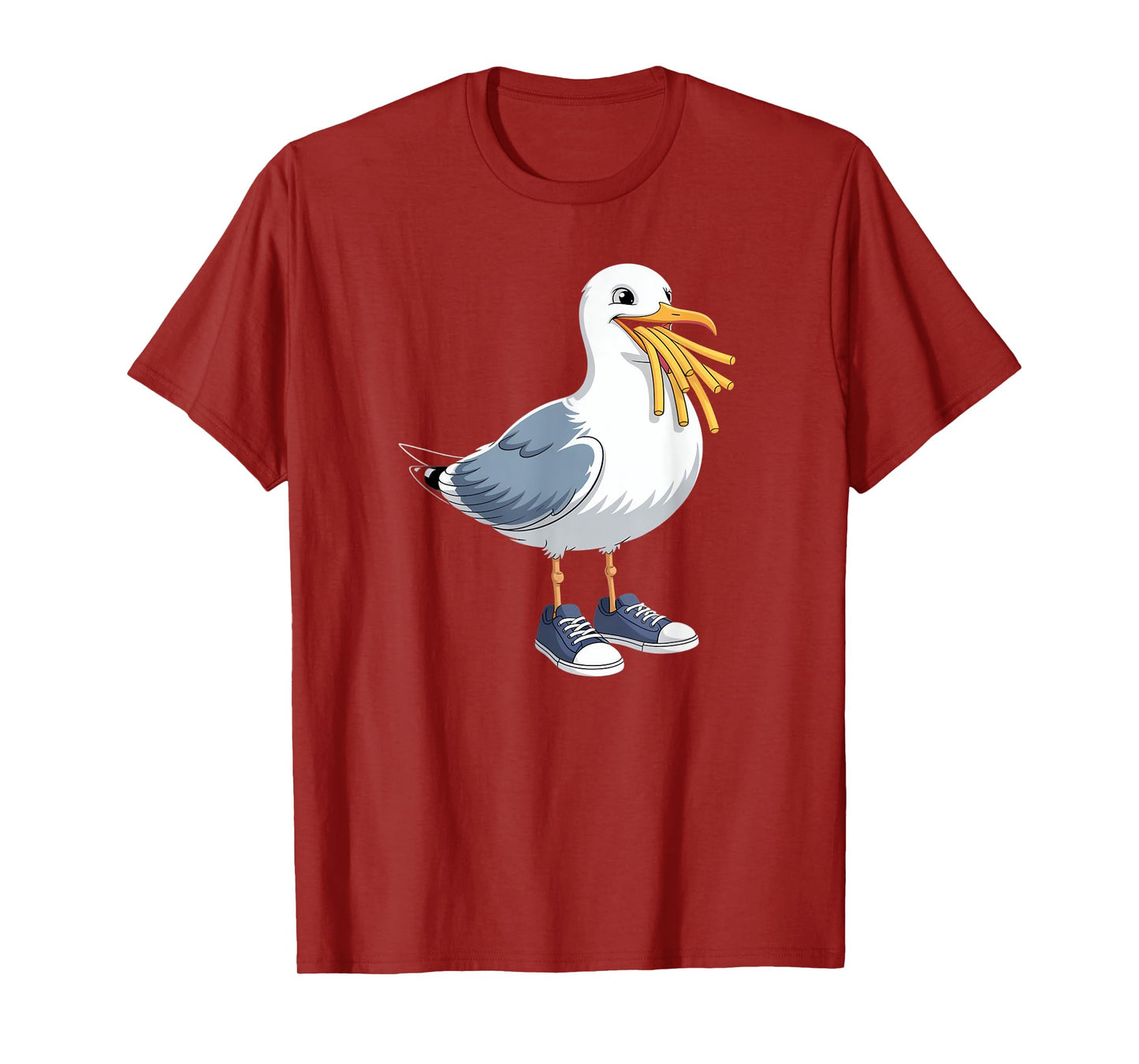 Seagull With Fries And Sneakers Fun T-Shirt