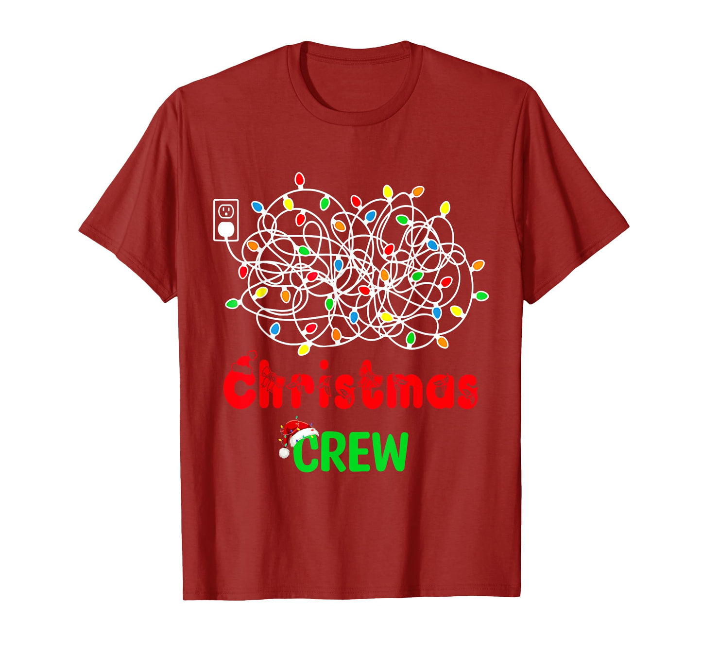 Christmas Crew Xmas Lights Pajama Happy Holiday Boy Girl T-Shirt