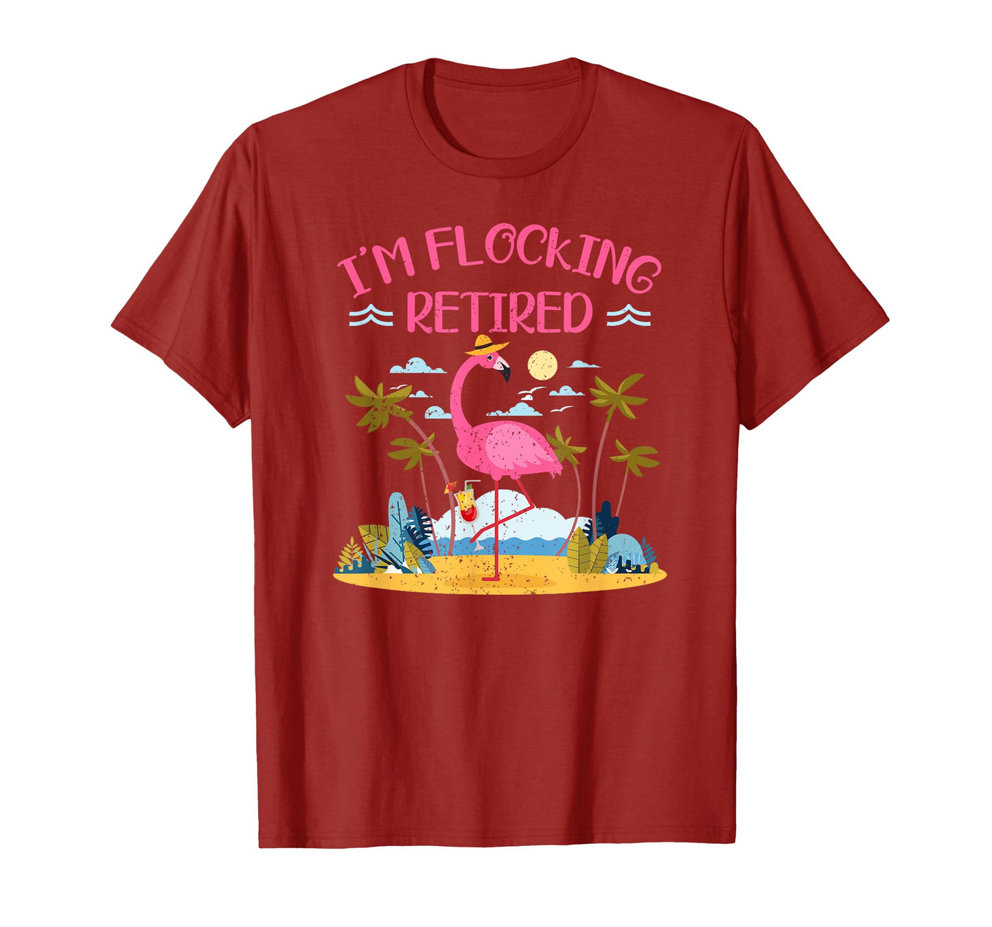 Im Flocking Retired Flamingo Retiree Pensioner Retirement T-Shirt