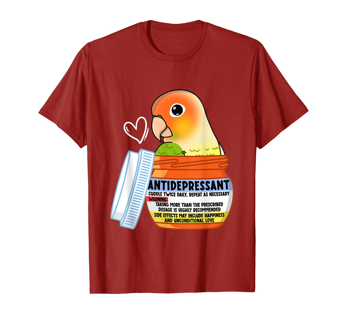 Cute Antidepressant Parrot I Green Cheek Pineapple Conure T-Shirt