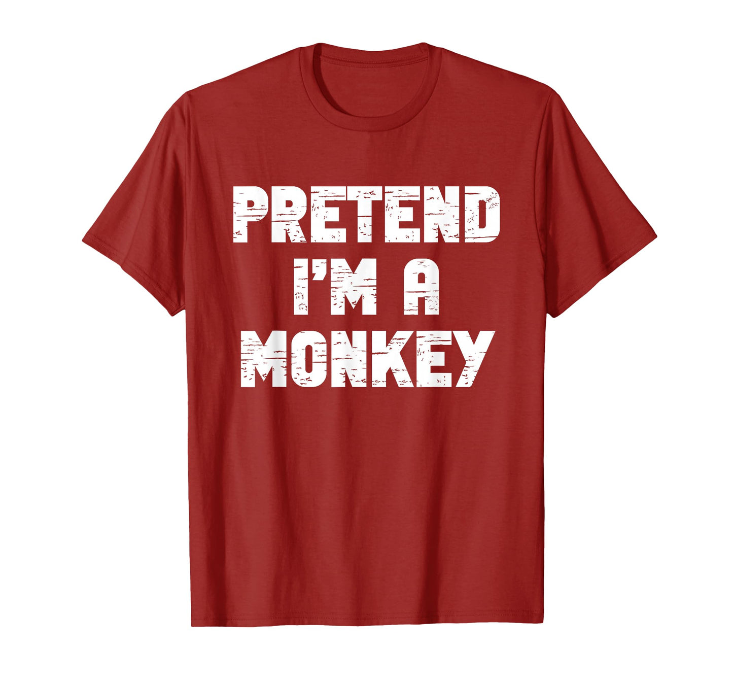 Halloween Pretend I'm A Monkey Costume Funny Lazy Kids Adult T-Shirt