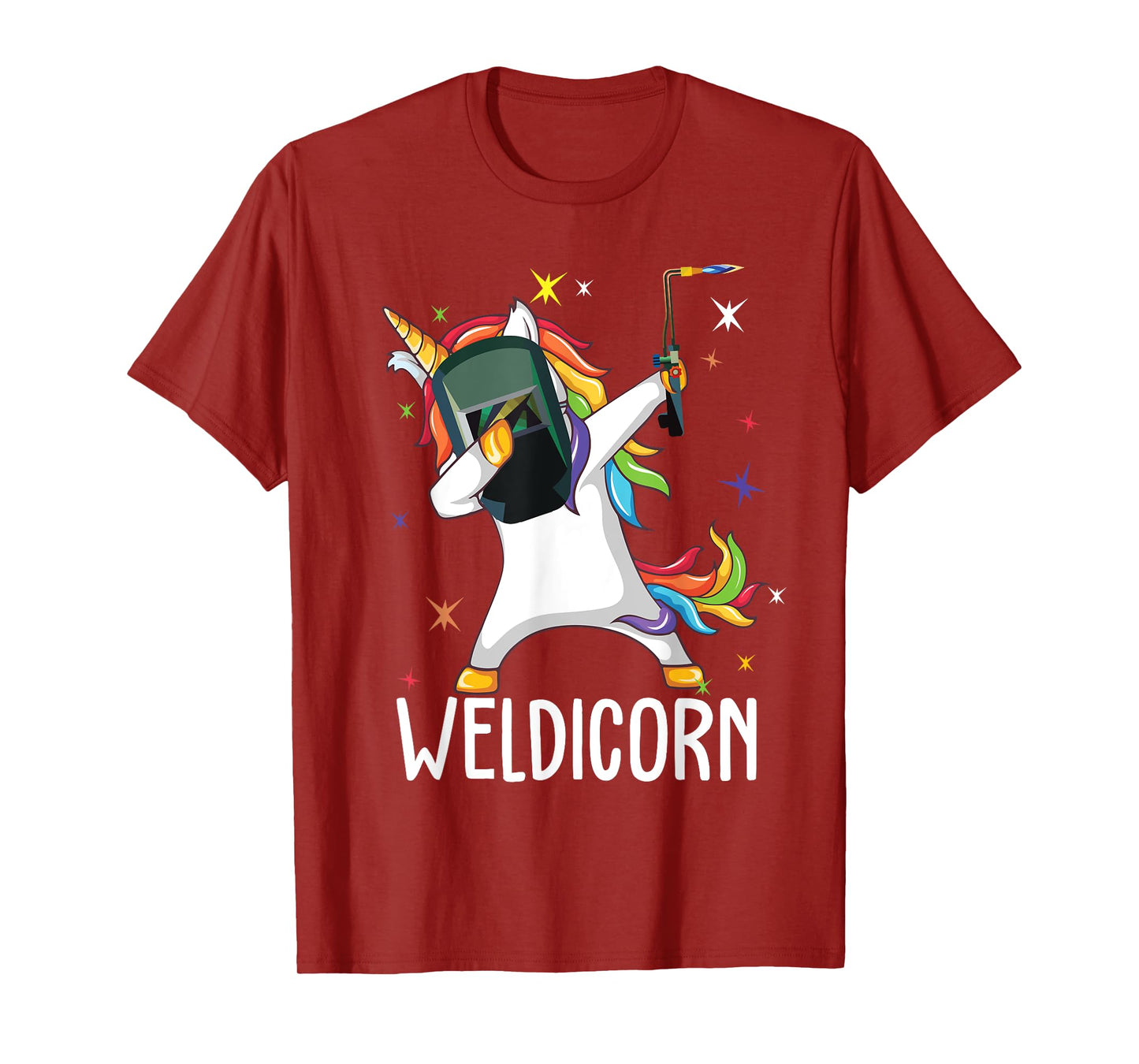 Weldicorn Funny Welder Unicorn Dabbing T-Shirt