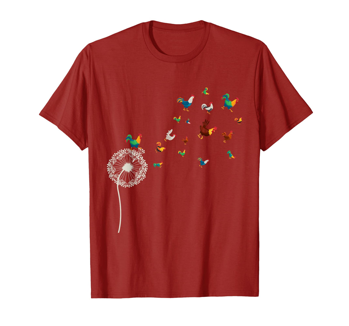Farm Bird Animal Lover Farmer Gift Dandelion Chicken T-Shirt