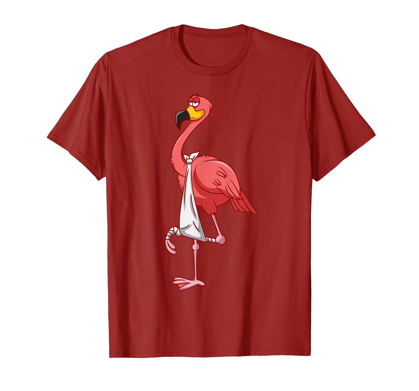 Cool Broken Leg Flamingo | Funny Fractured Shorebird Gift T-Shirt