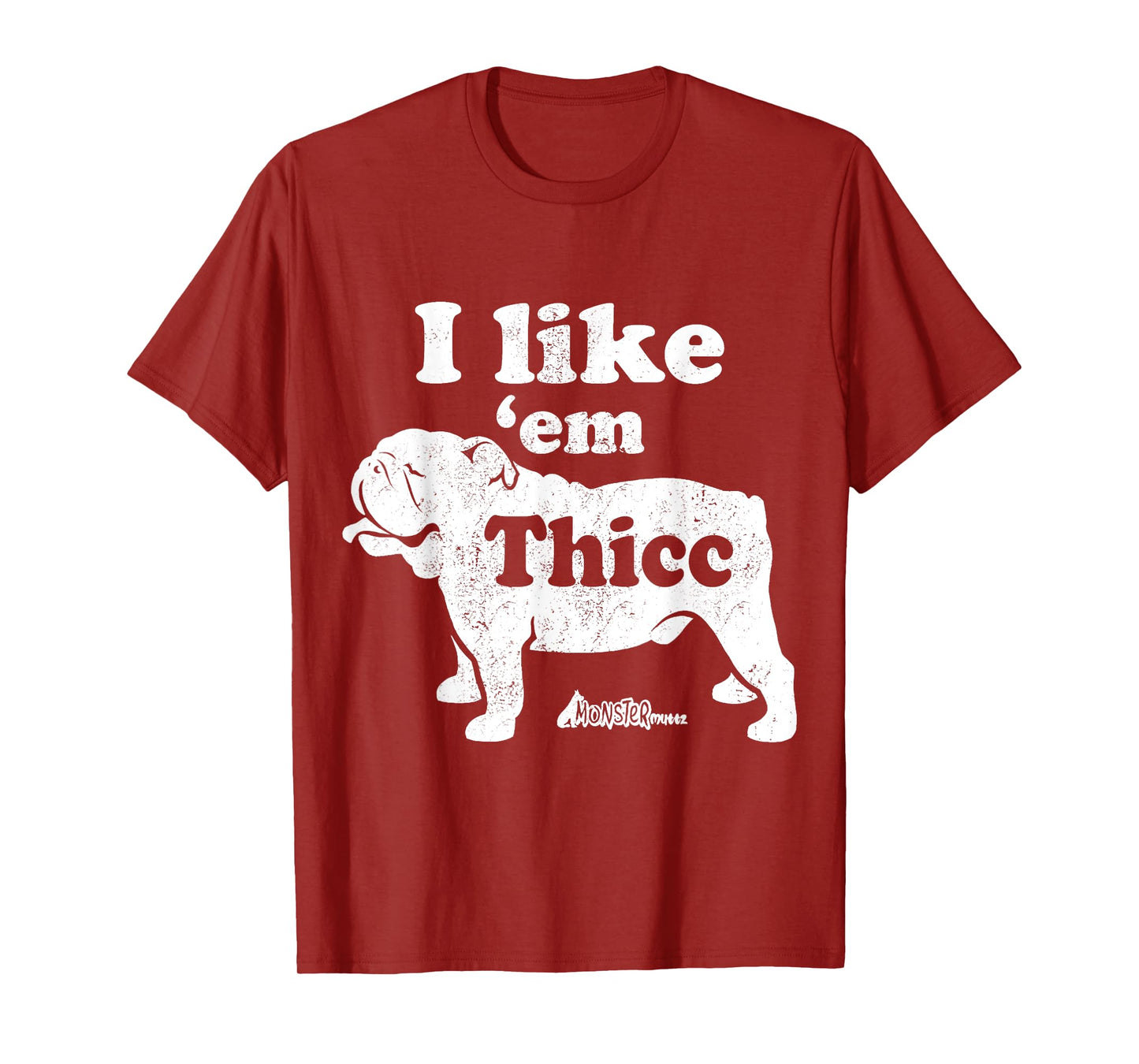 English Bulldog Top, Cute I Like Em Thicc, Chonky Bully Men Women Kids T-Shirt