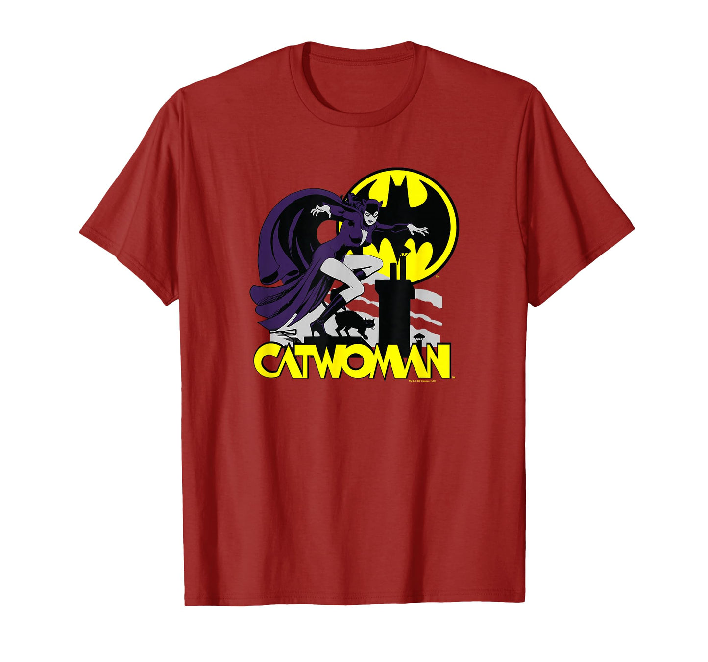 Batman Catwoman Rooftop Cat T-Shirt