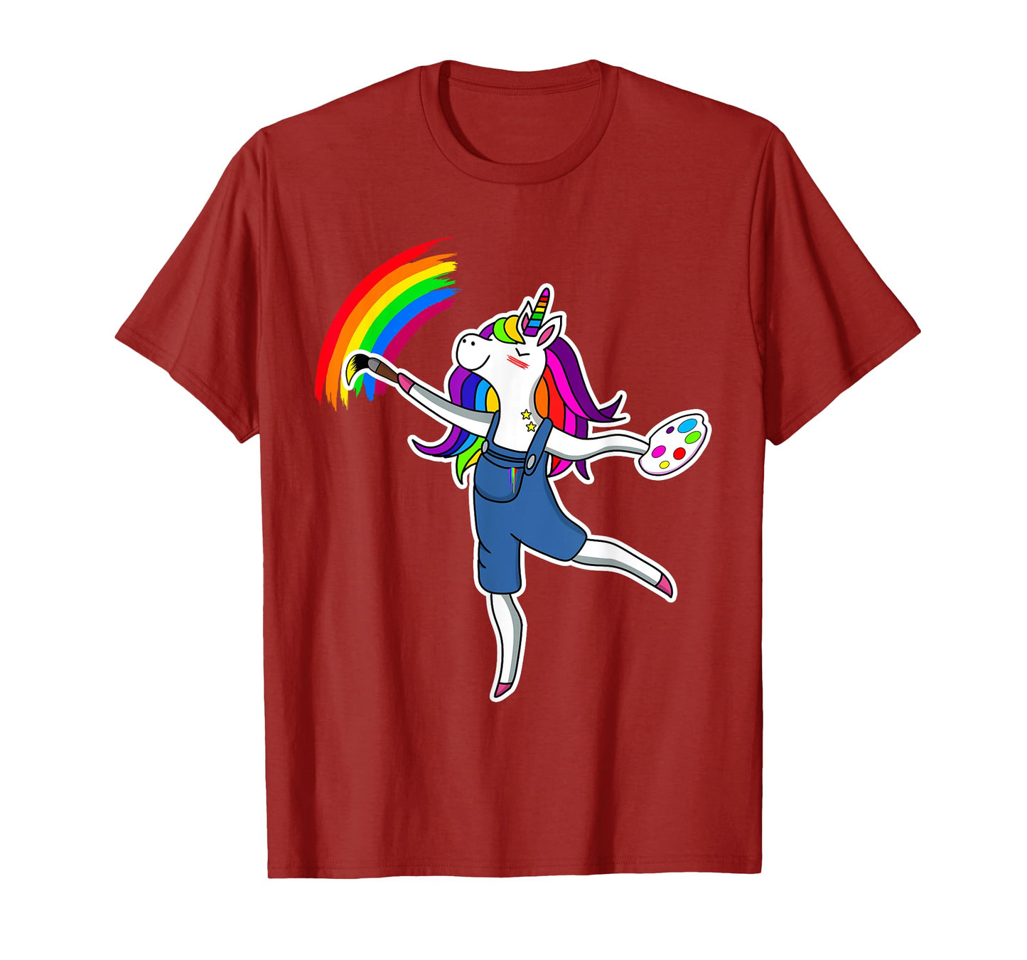 Magical Unicorn Painting Artist Rainbow Art Teacher Women T-Shirt