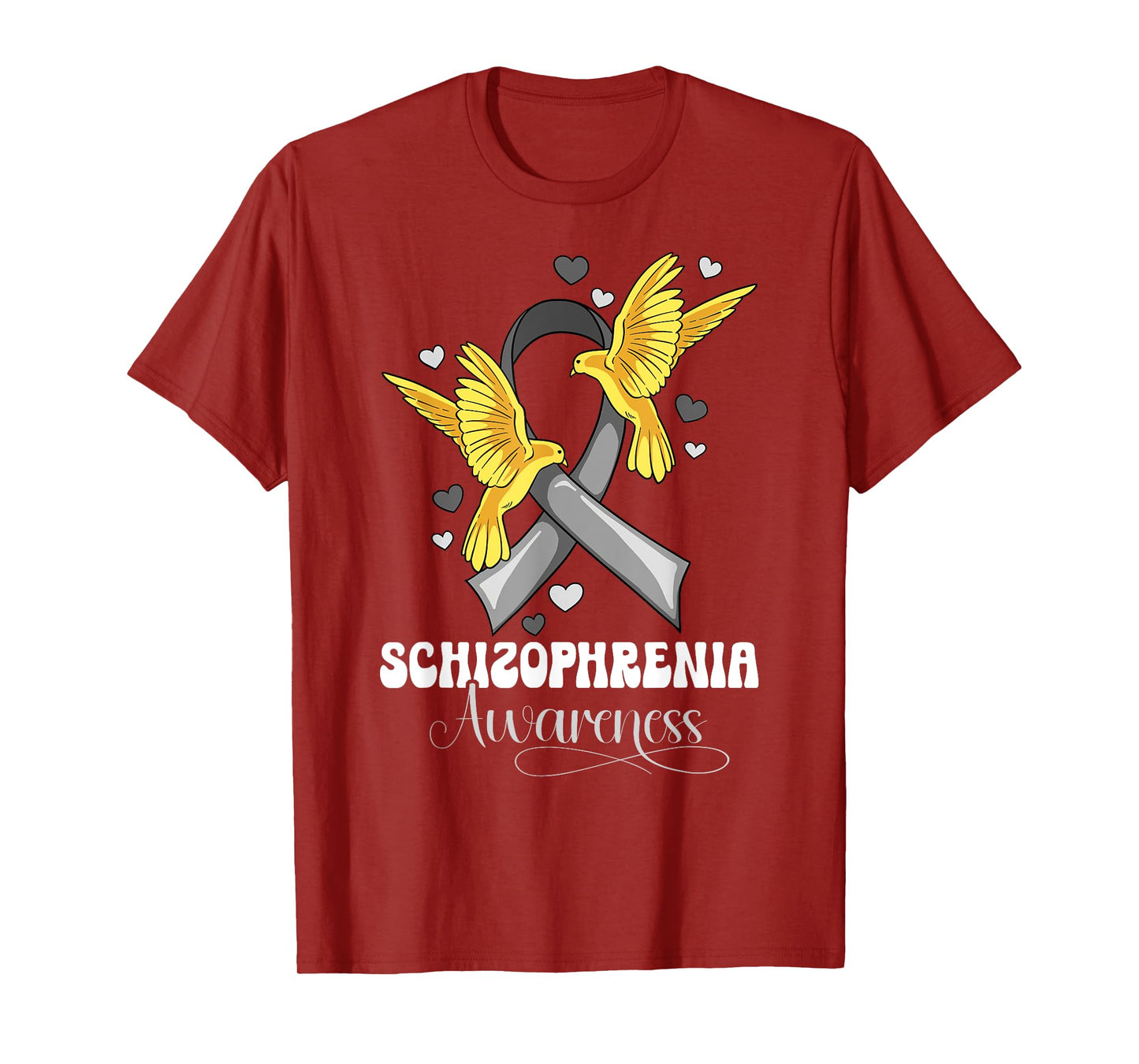 Schizophrenia Awareness T-Shirt - Unisex Kids' Black Modern Letter Print Crew Neck Short Sleeve T-Shirt