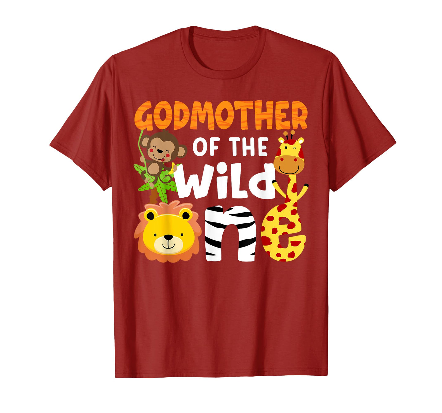 Godmother the Wild One Zoo Bday Safari Jungle Animals Party T-Shirt