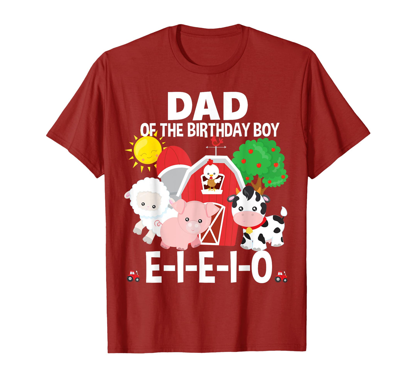Dad Birthday Boy Old MacDonald Birthday Party Matching T-Shirt