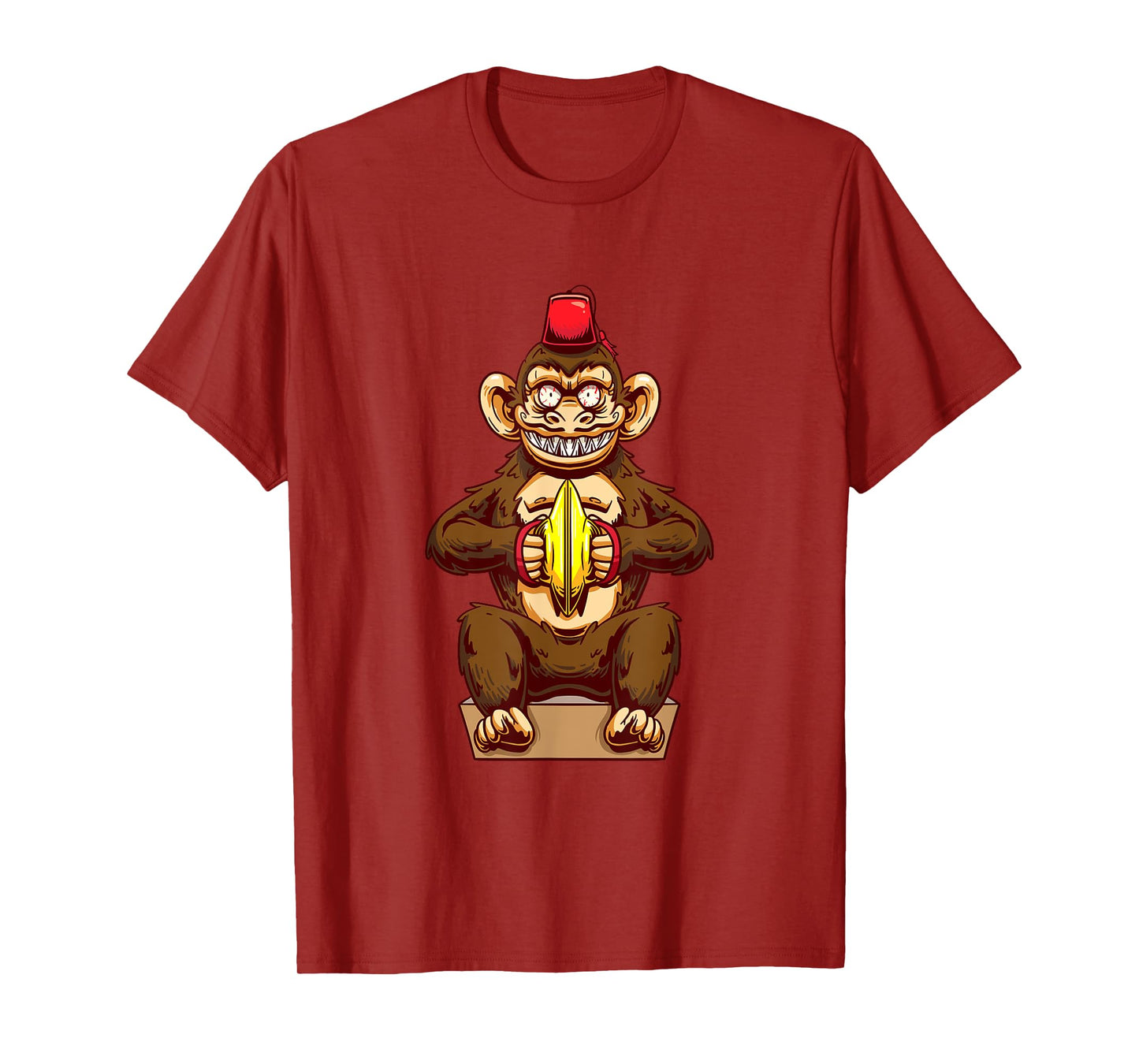 Monkey Playing Cymbals Drummer Ape Musician Marching Band T-Shirt