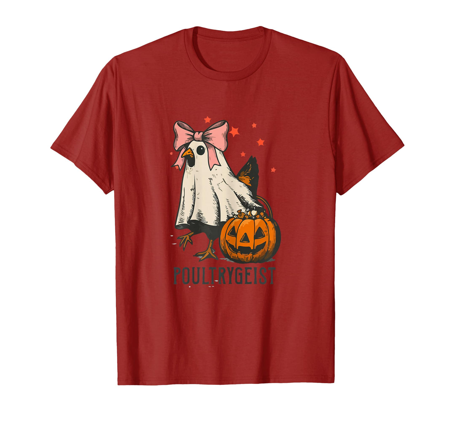 Poultrygeist Funny Chicken Ghost Halloween Spooky Season T-Shirt