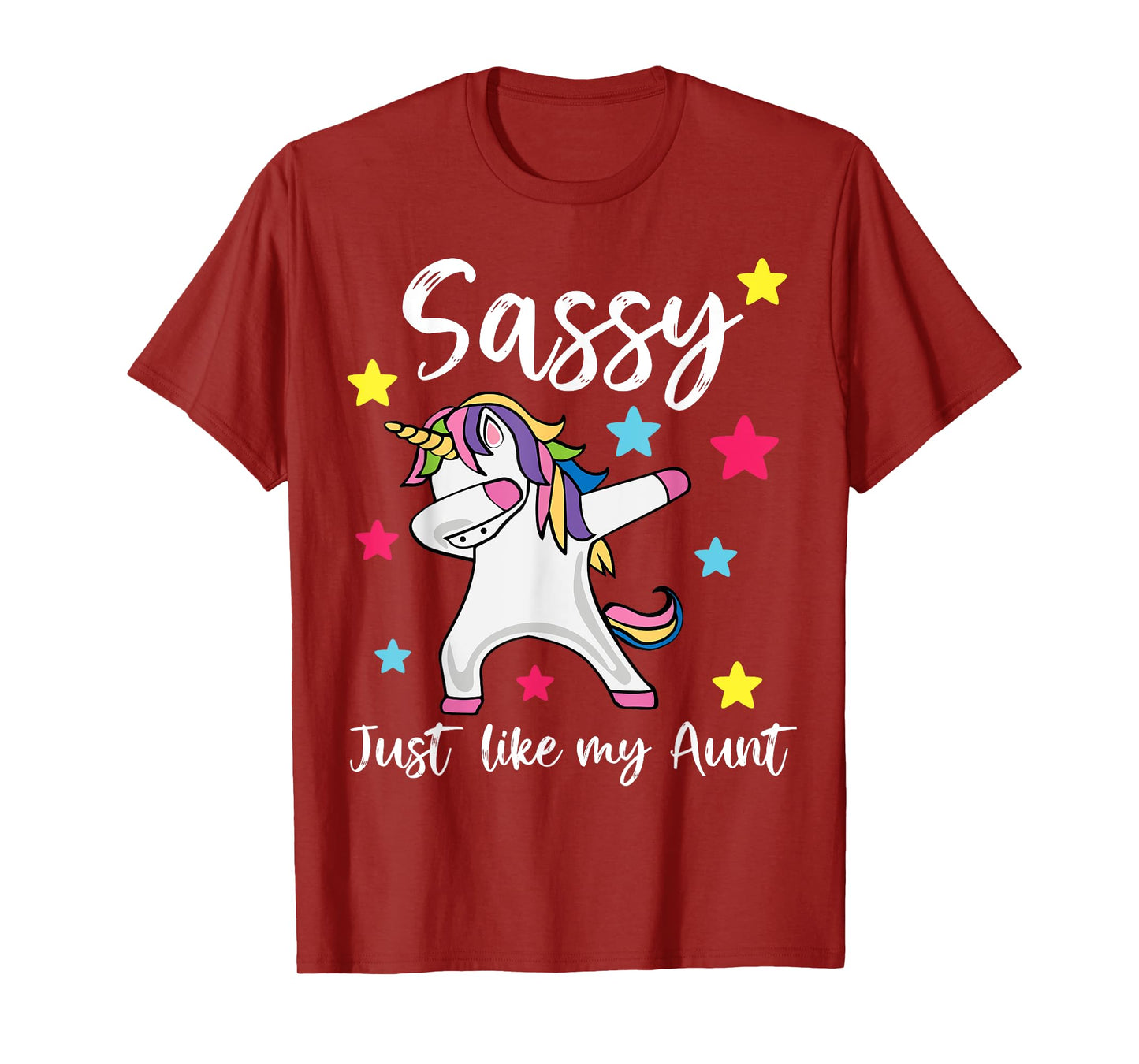 Sassy Like My Aunt Unicorn Cute Matching Niece and Auntie T-Shirt