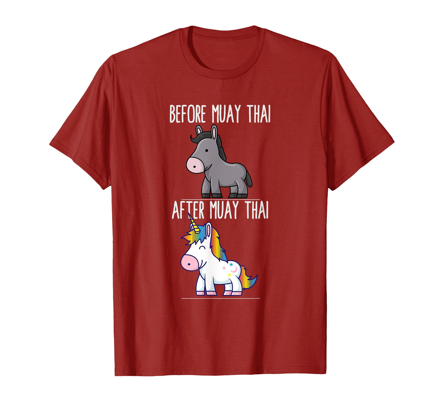 Before After Muay Thai Unicorn Fighter Boxing T-Shirt