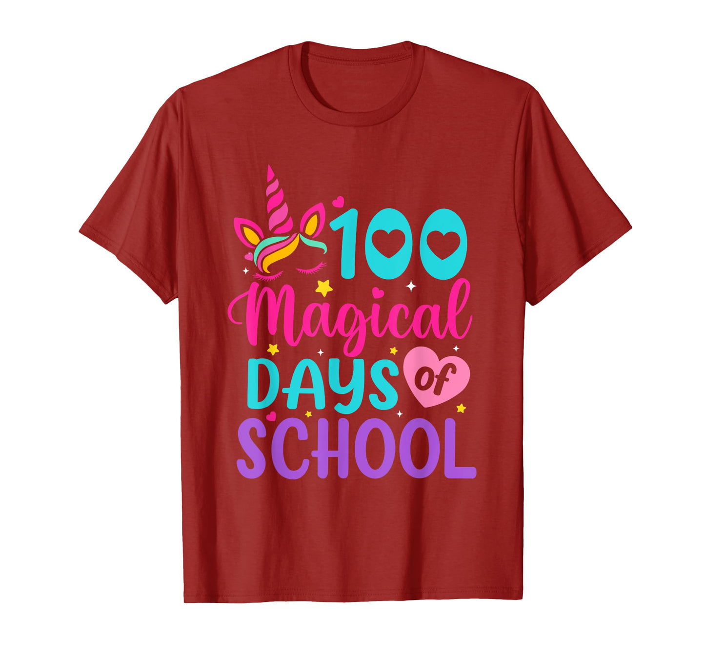 100 Magical Days Unicorn Girls Kids 100th Day Of School T-Shirt