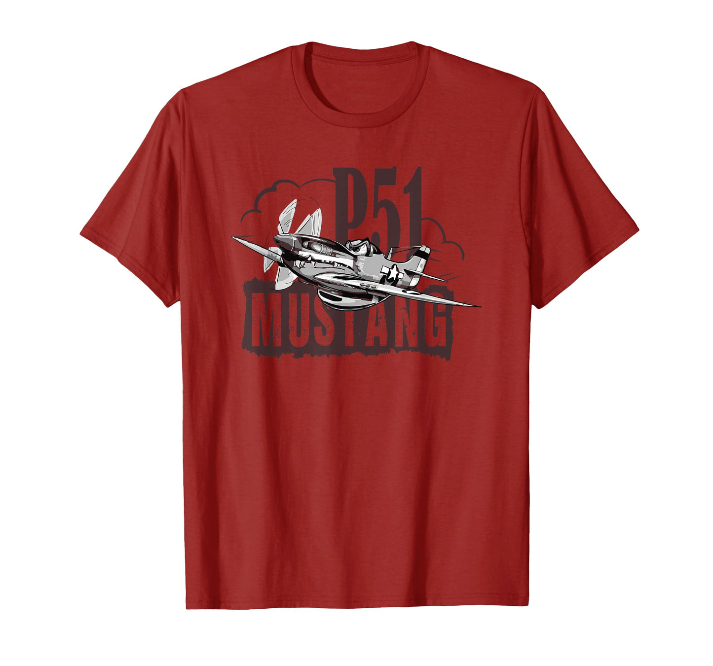 P51 Mustang T shirt WW2 Fighter T-Shirt
