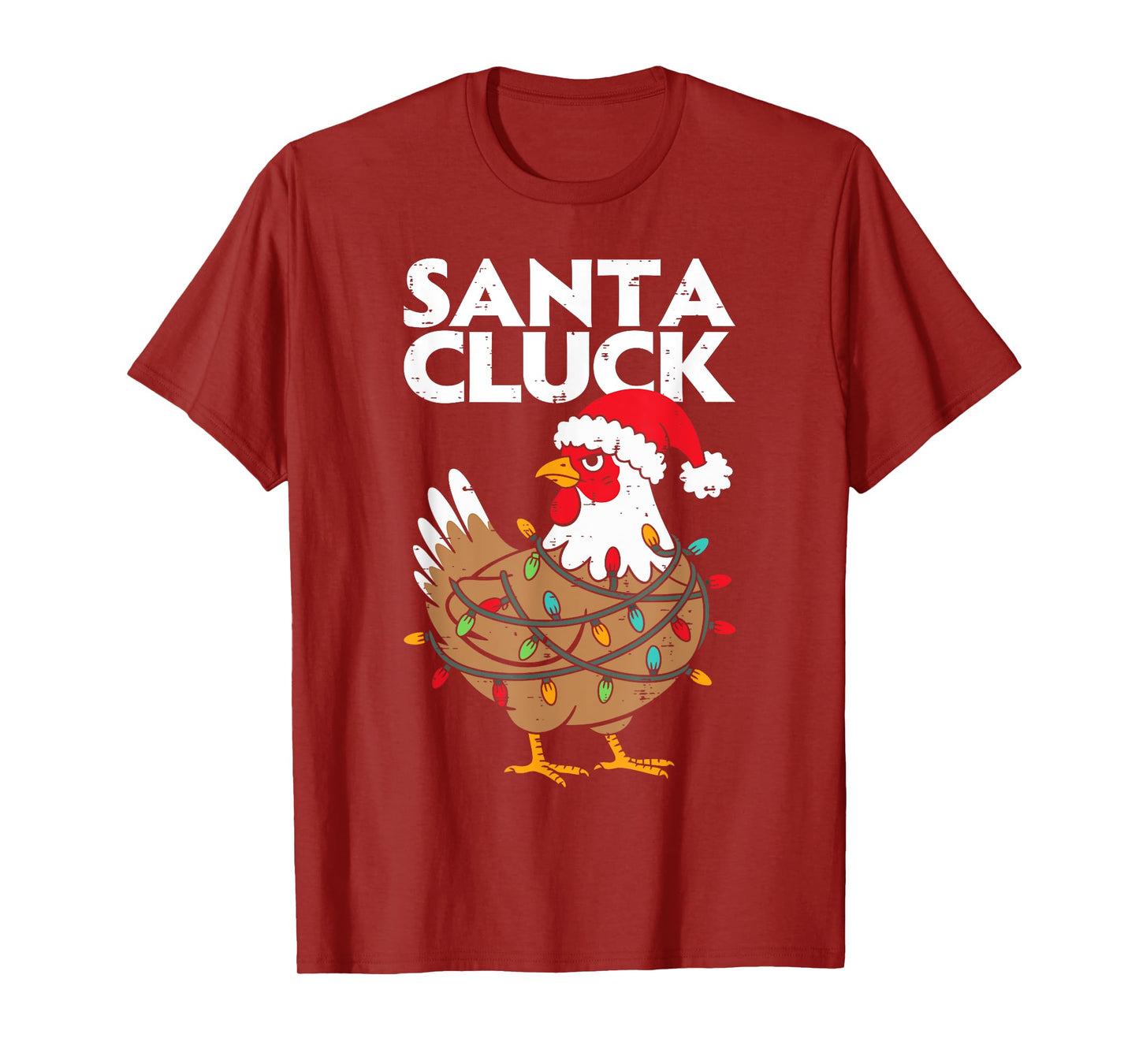 Chicken Christmas Santa Funny Holiday Men Women Kids Boys T-Shirt