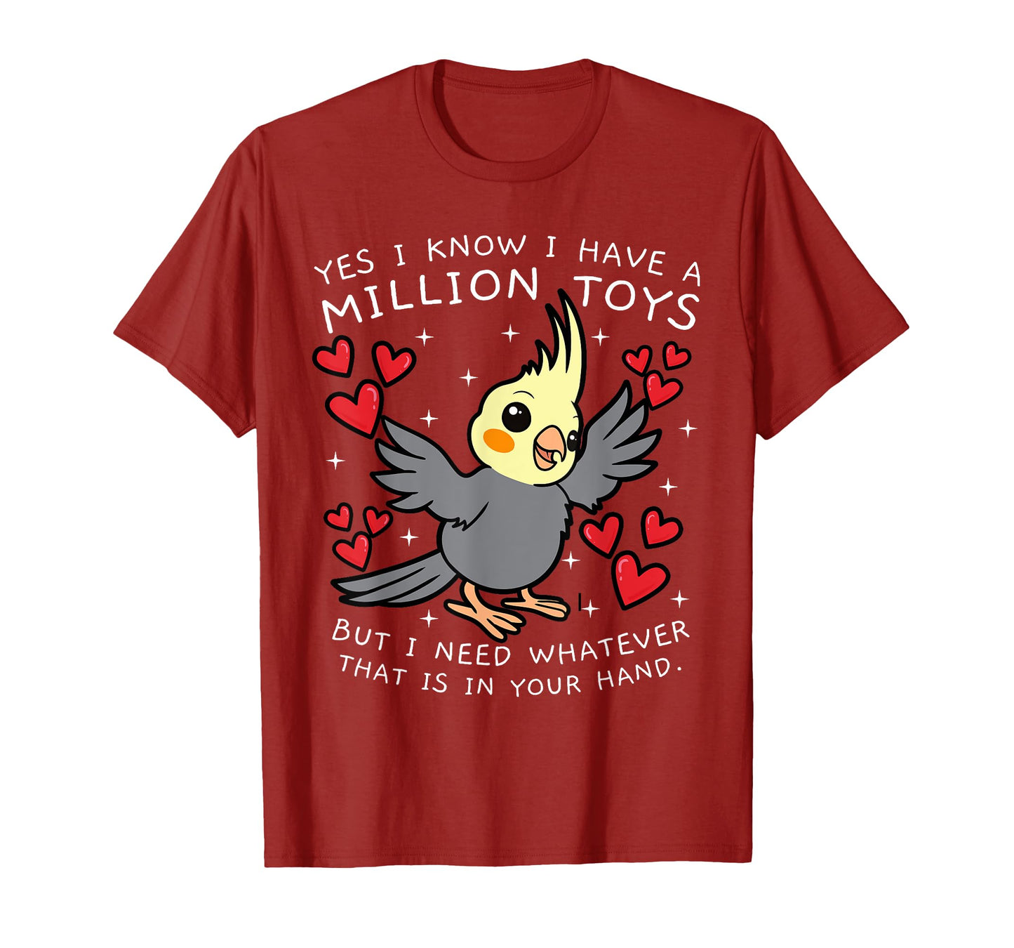Cockatiel Cockatoo Lutino Parrot Weiro Bird Quarrion Tiel T-Shirt
