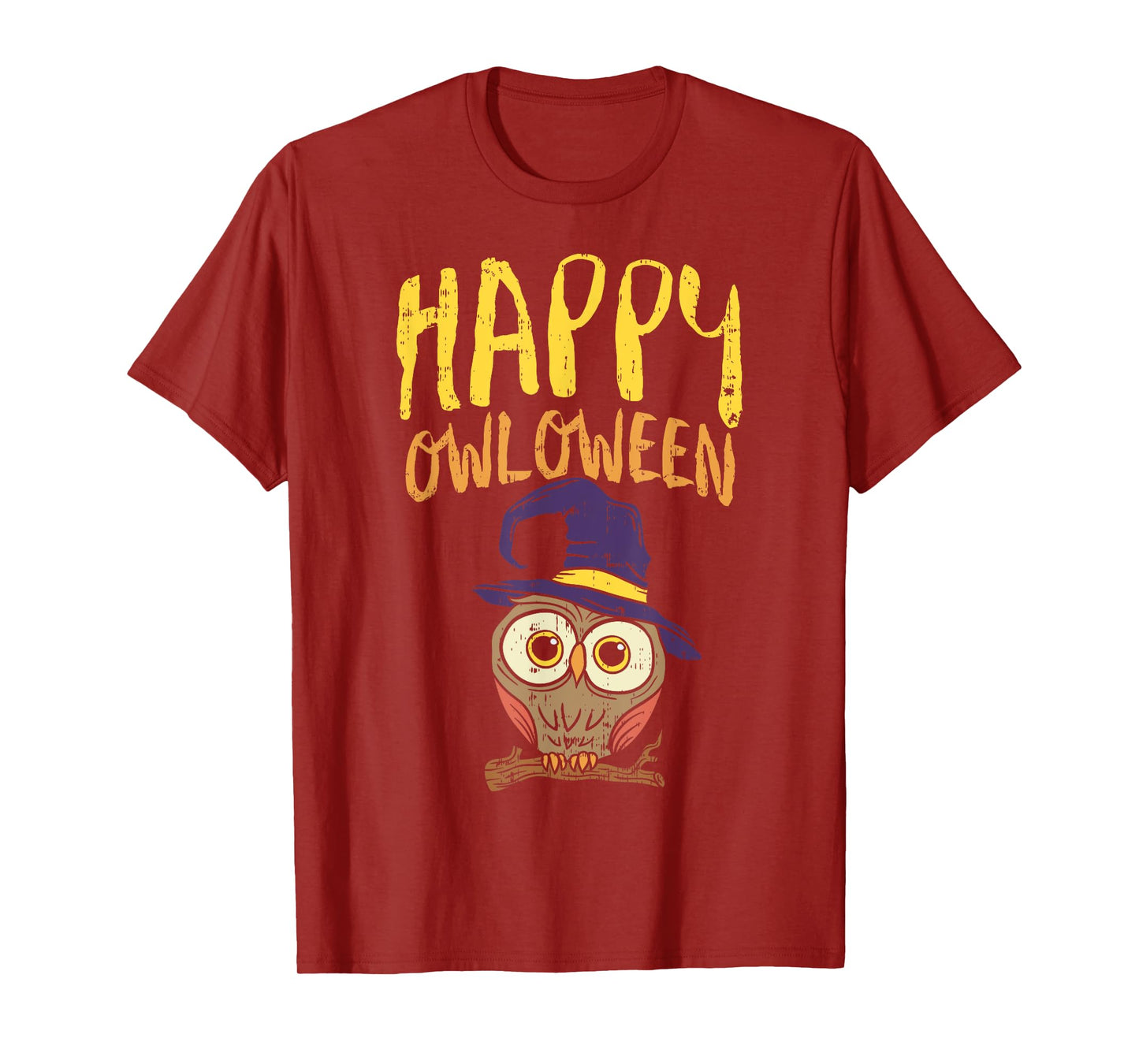 Funny Halloween Shirt Happy Owloween Owl Lover Bird Costume T-Shirt